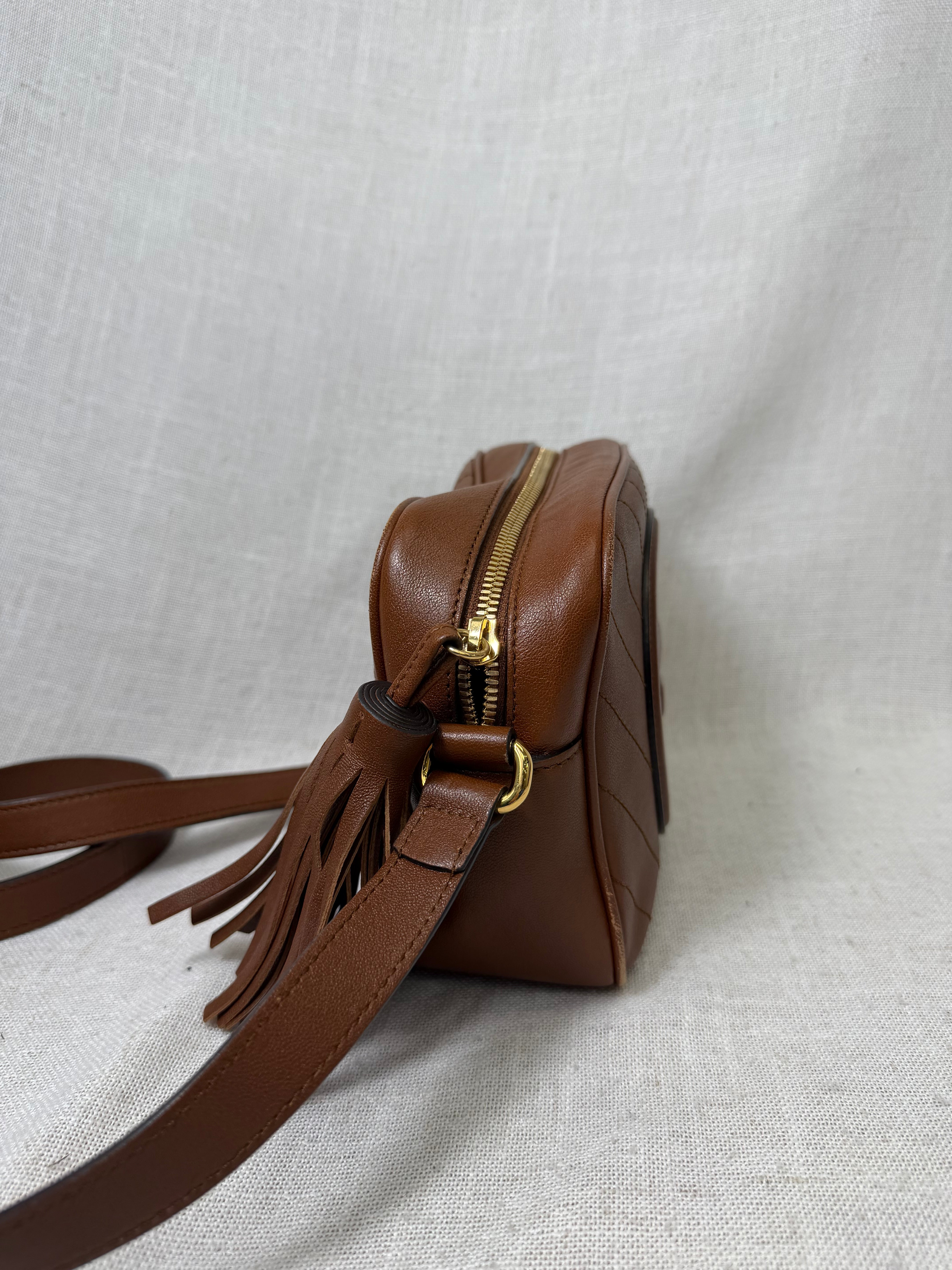 Gucci Brown Leather Blondie Crossbody Bag