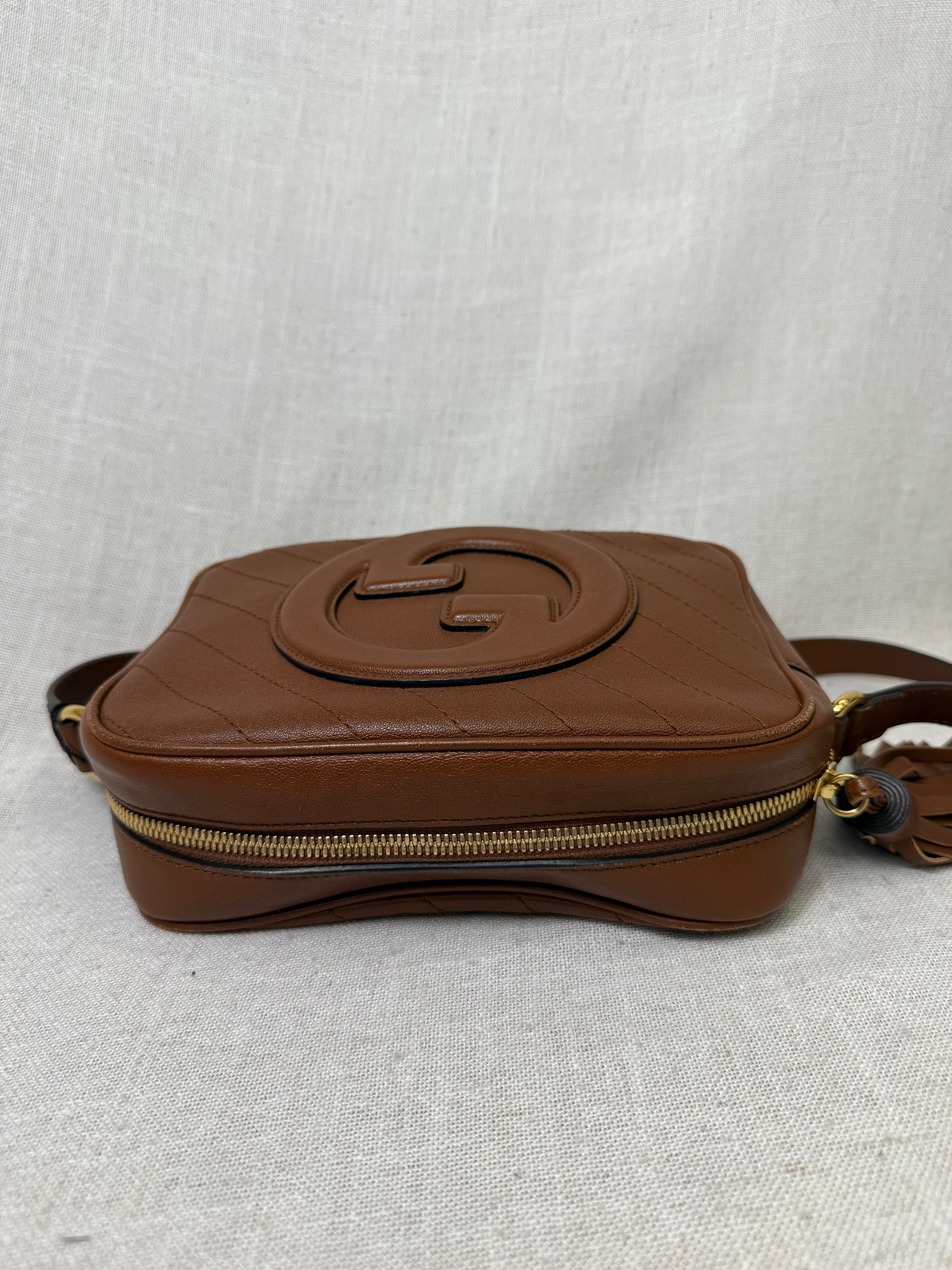 Gucci Brown Leather Blondie Crossbody Bag