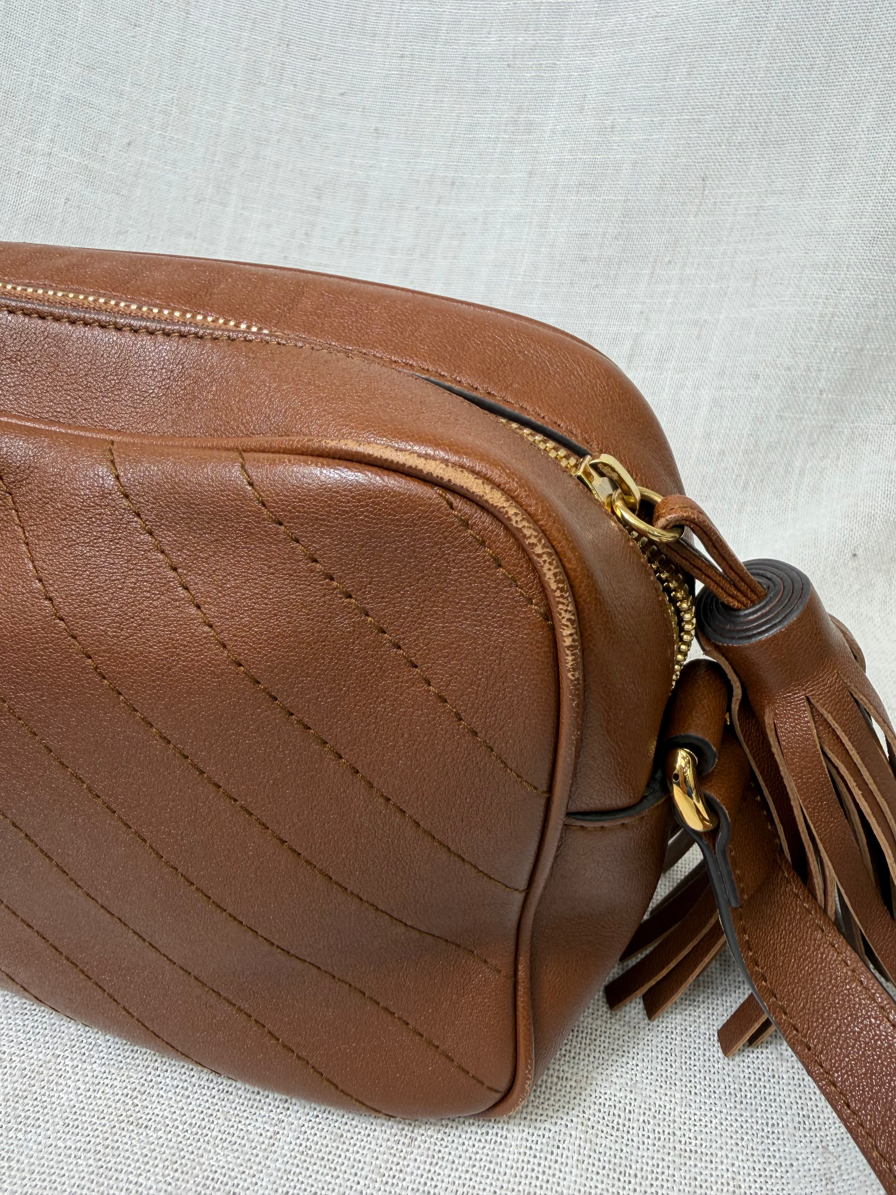 Gucci Brown Leather Blondie Crossbody Bag