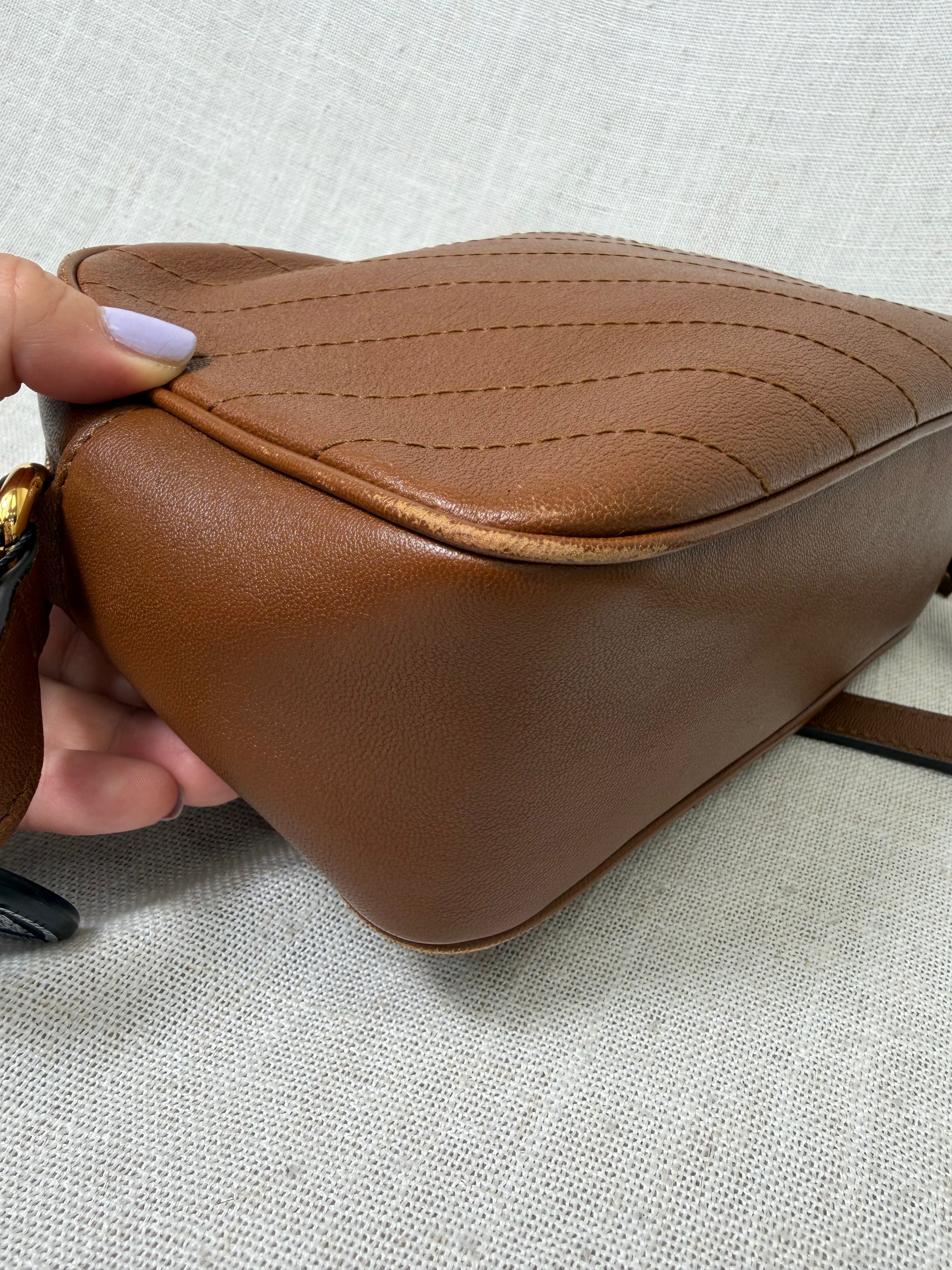 Gucci Brown Leather Blondie Crossbody Bag