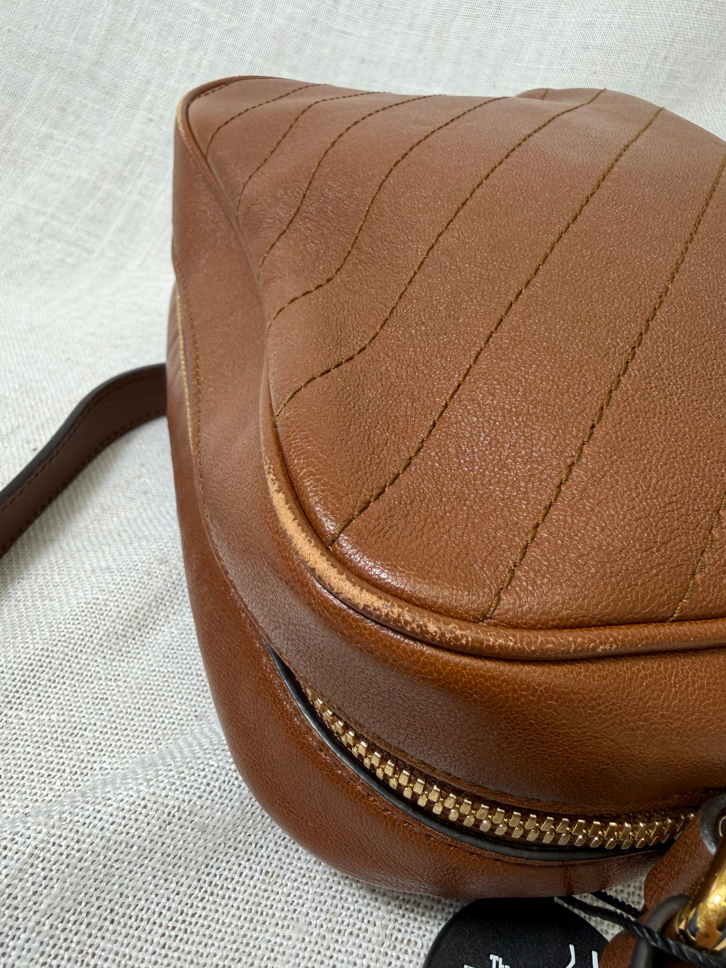 Gucci Brown Leather Blondie Crossbody Bag