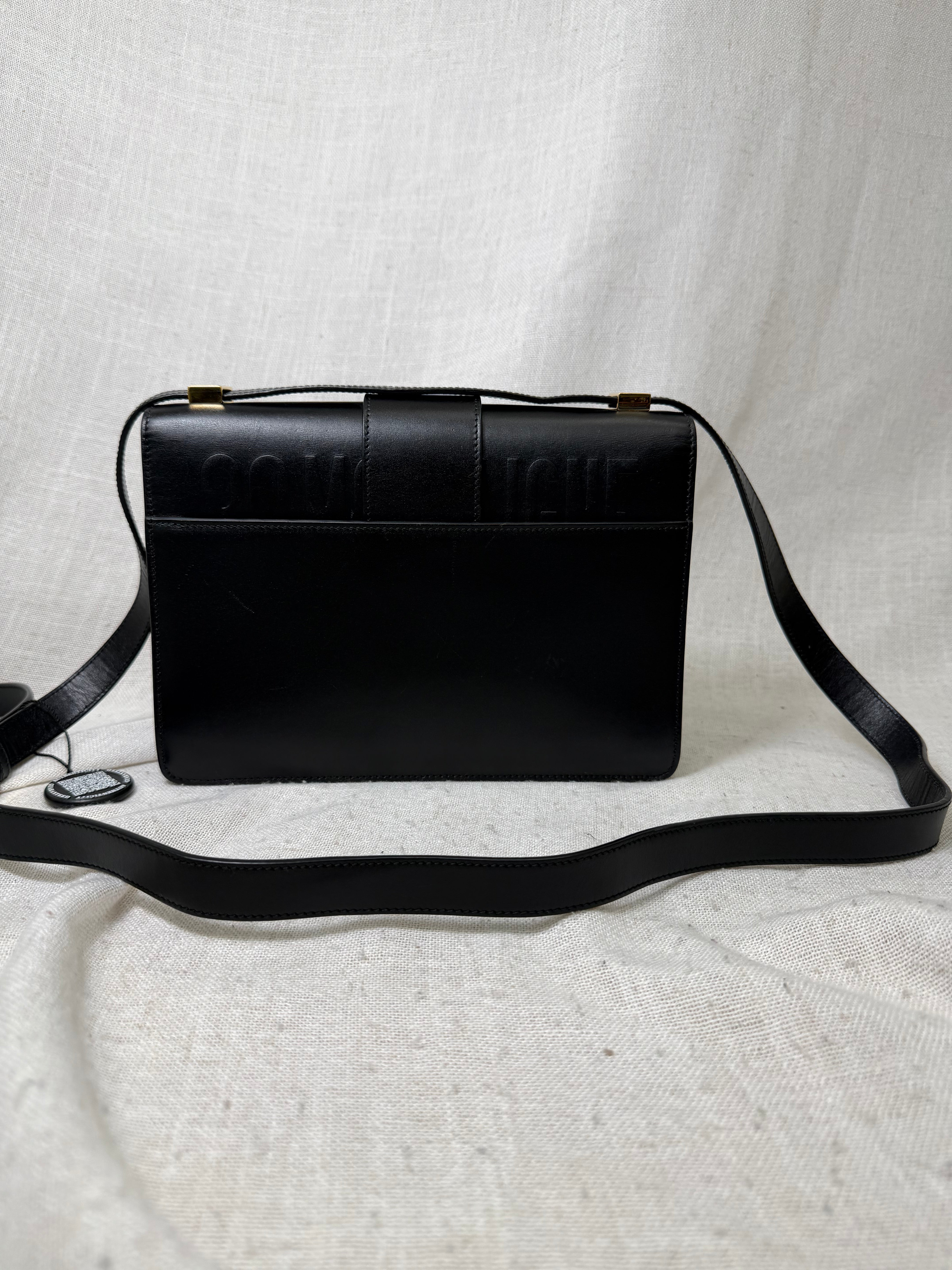 Christian Dior Black Calfskin Leather 30 Montaigne Handbag