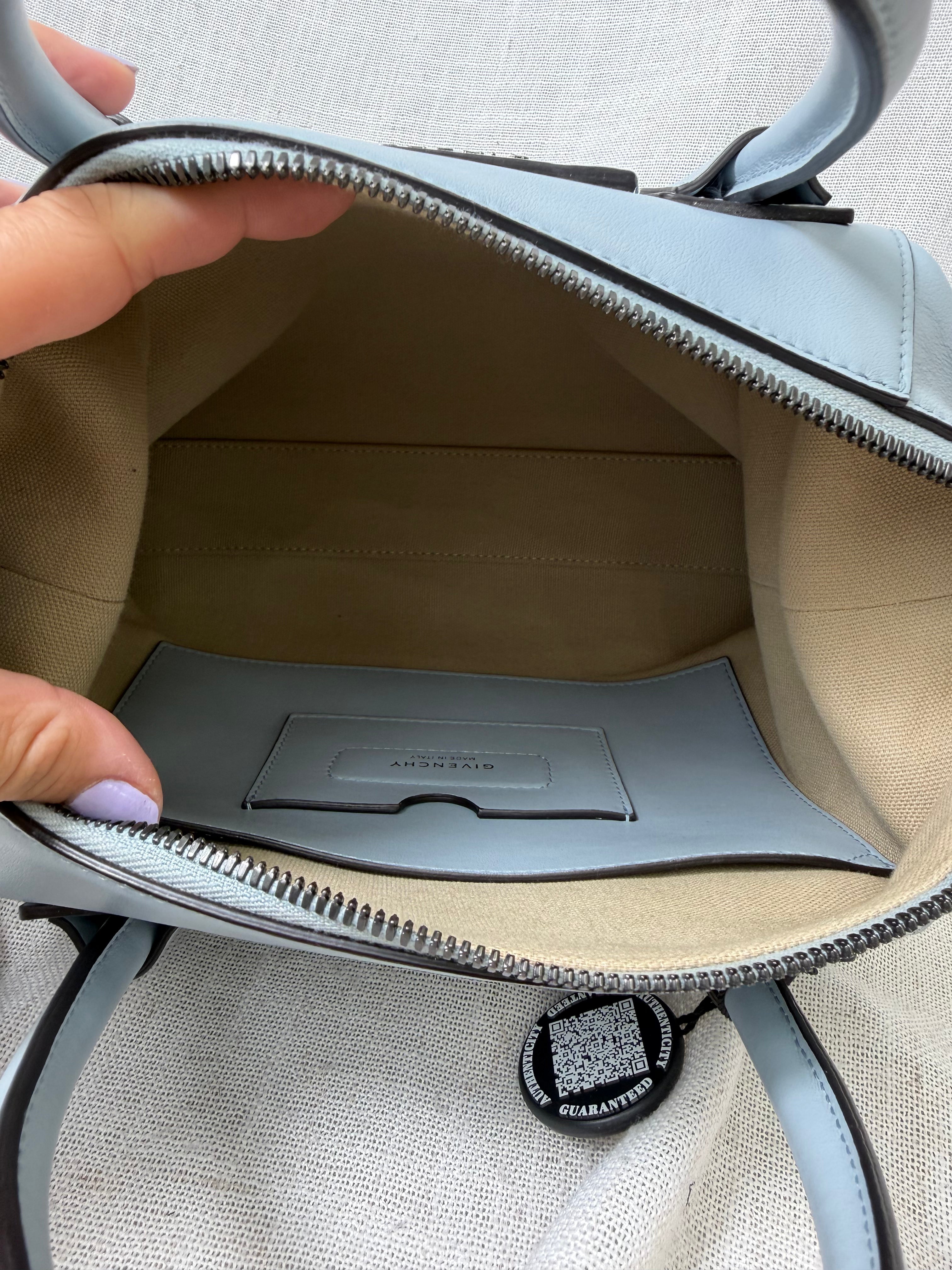Givenchy Ice Blue Leather Small Antigona Soft Handbag