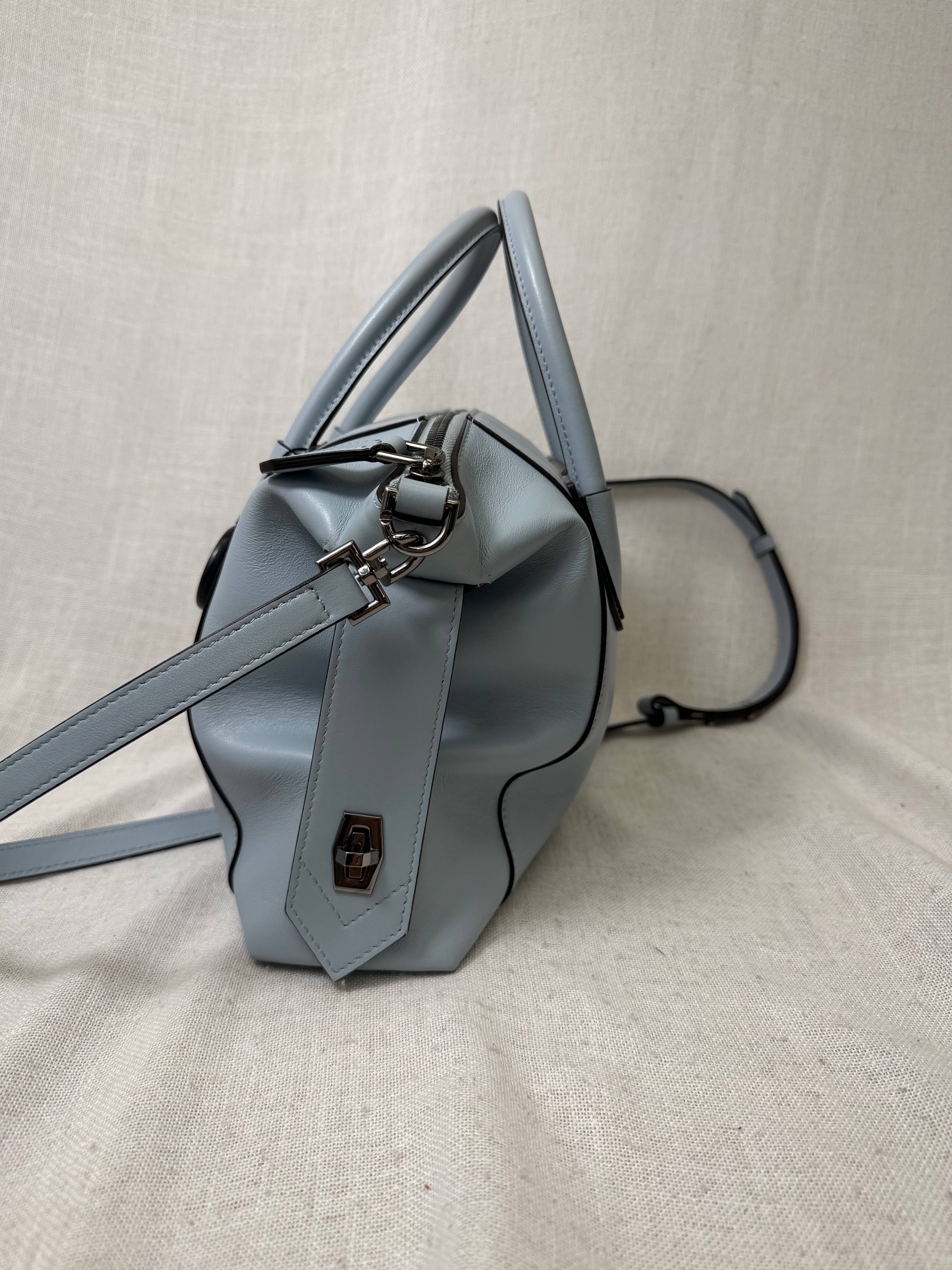 Givenchy Ice Blue Leather Small Antigona Soft Handbag