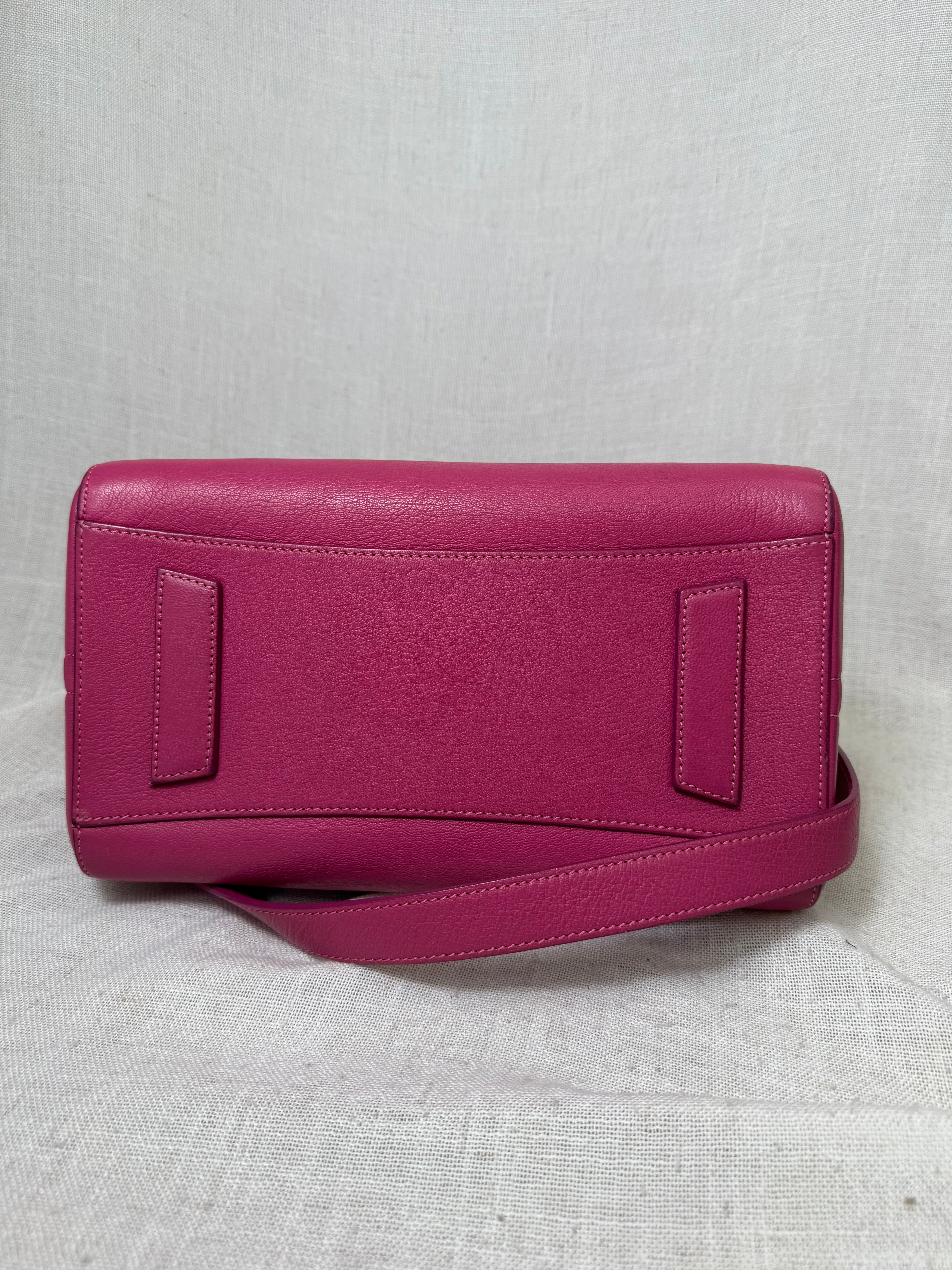 Givenchy Hot Pink Calfskin Leather Small Antigona Handbag