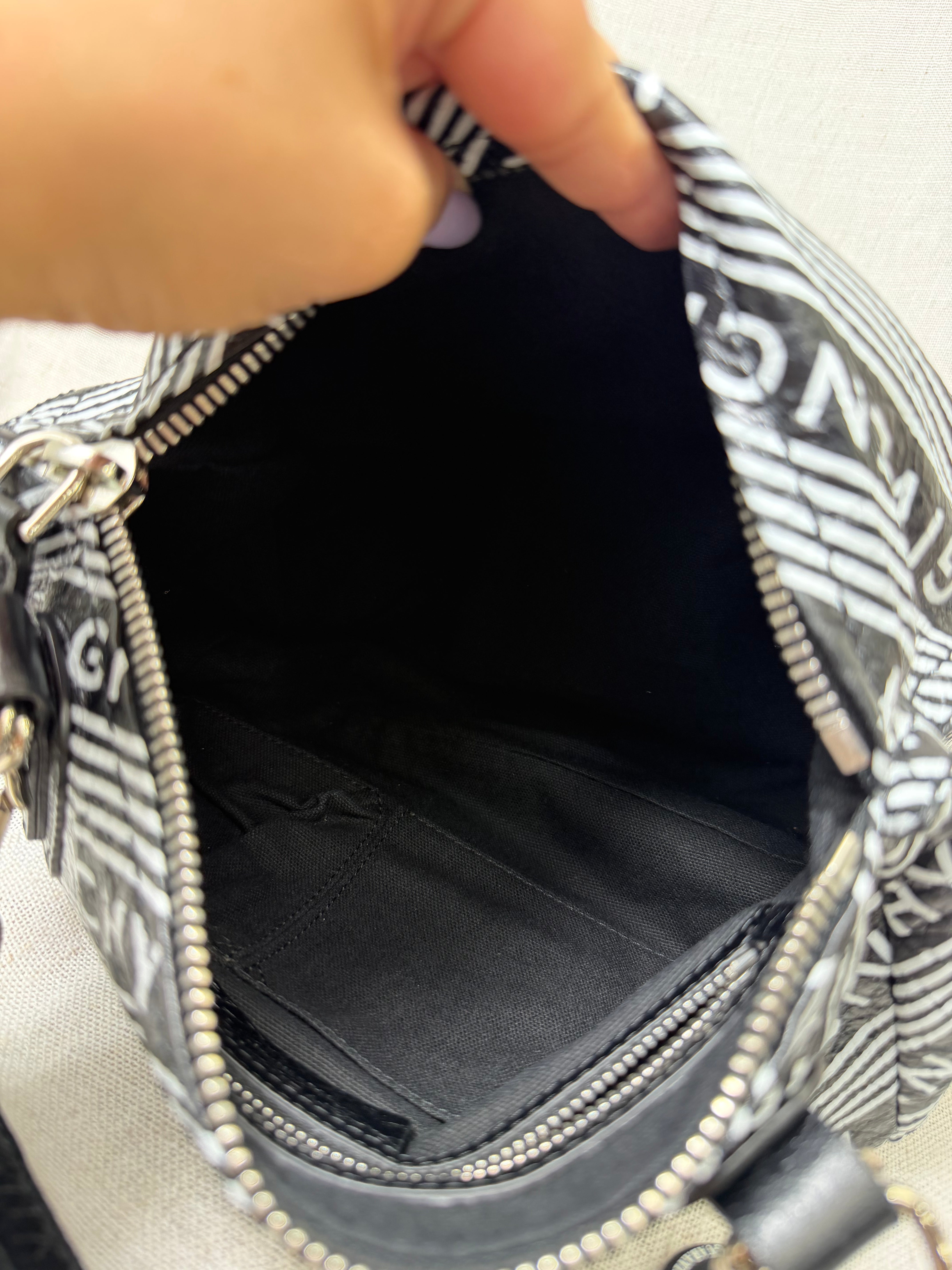 Givenchy Bicolor Leather Pandora Logo Satchel Bag