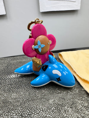 LIKE NEW - Louis Vuitton Multicolor Wood And Resin Vivienne Sea Rider Bag Charm
