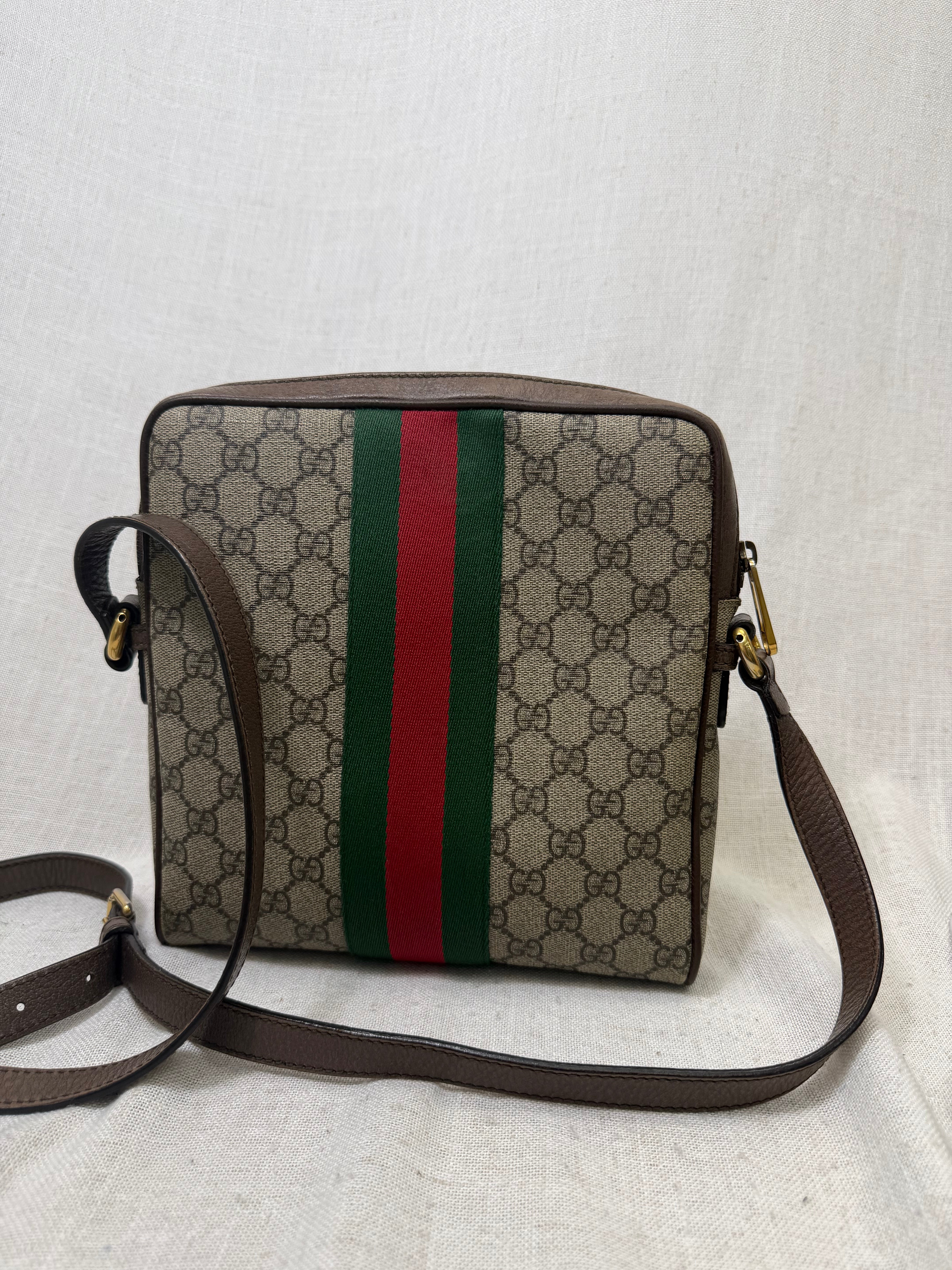 Gucci Monogram Coated Canvas Small Ophidia Messenger Bag