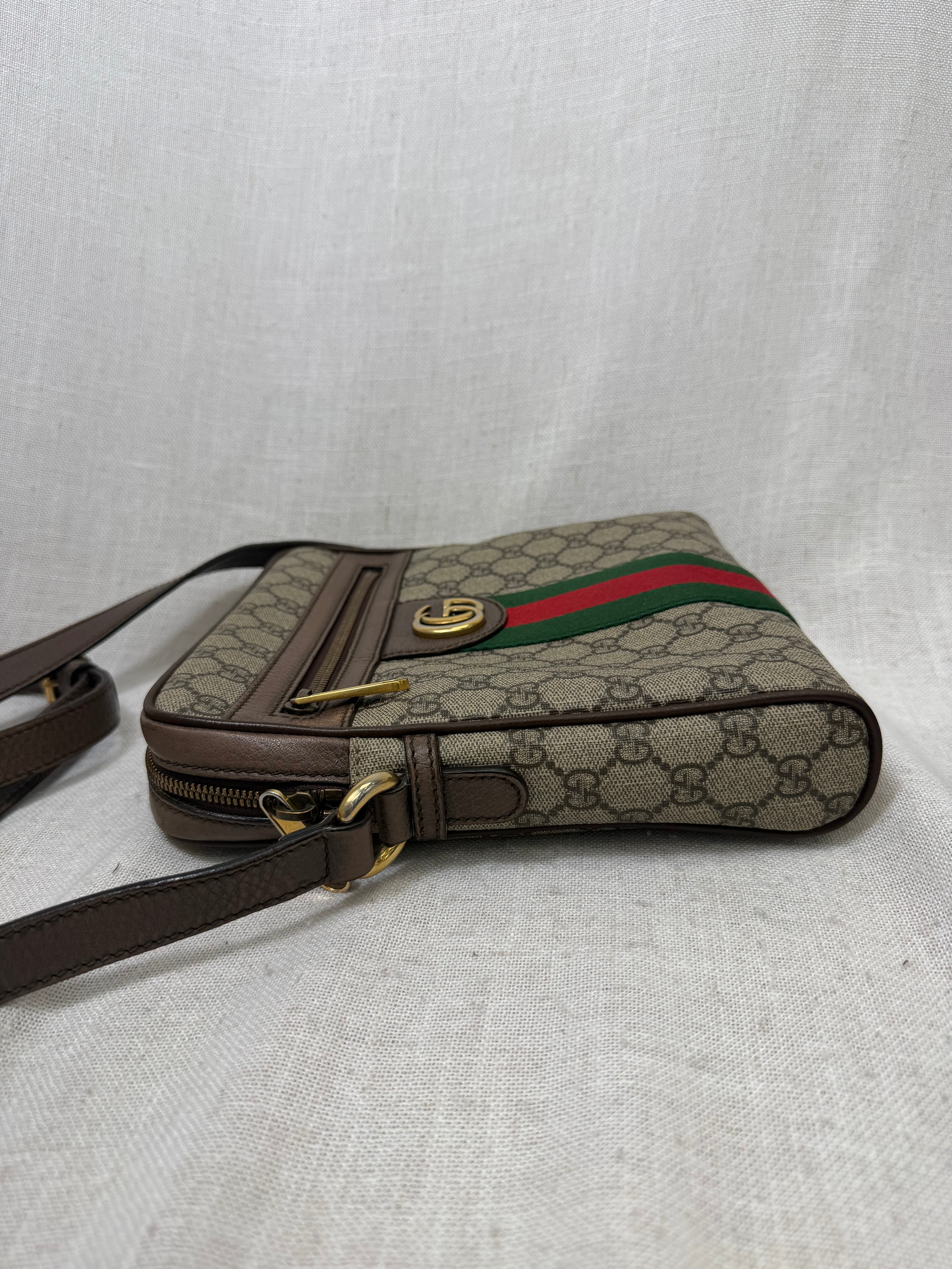Gucci Monogram Coated Canvas Small Ophidia Messenger Bag