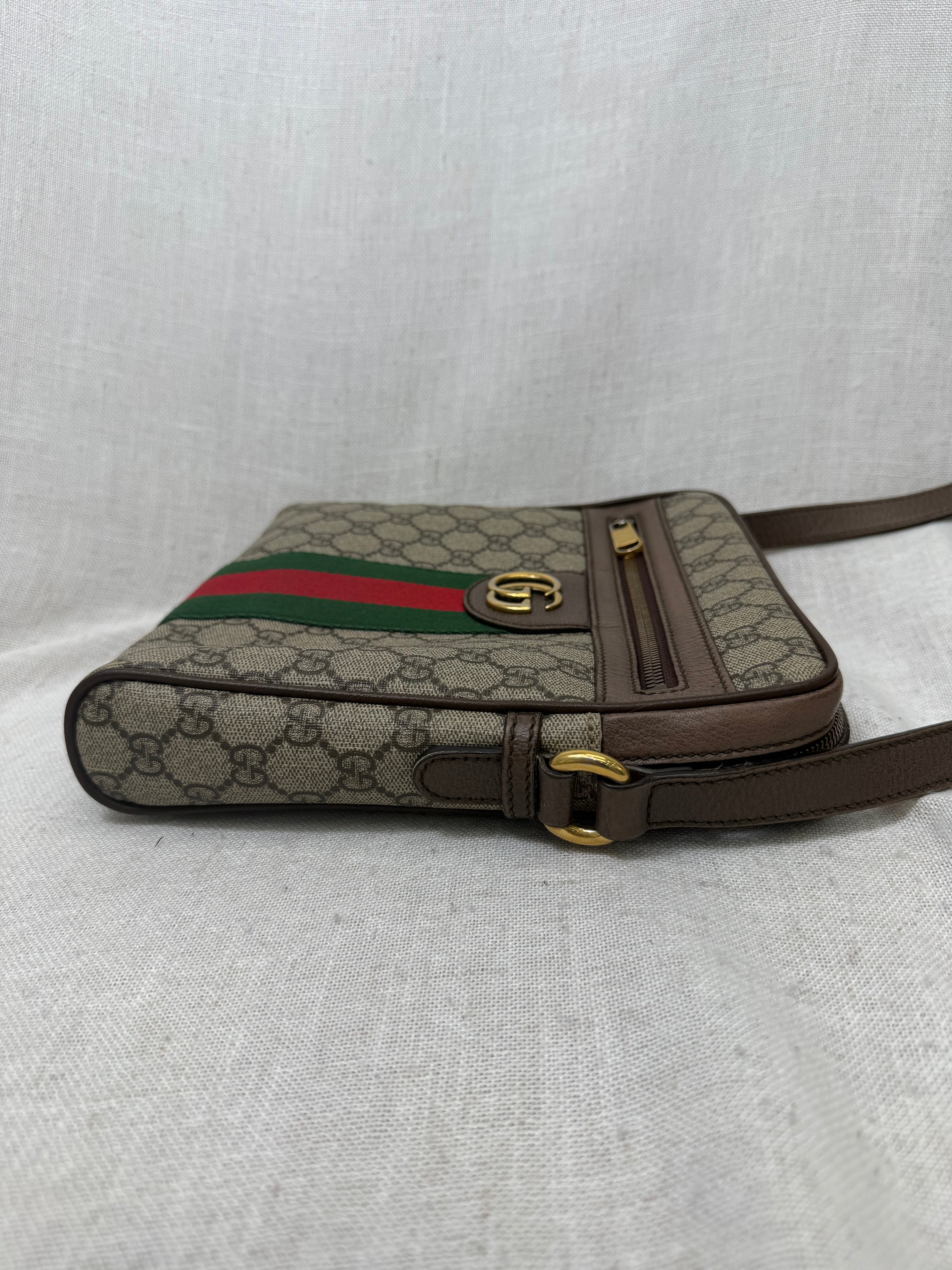 Gucci Monogram Coated Canvas Small Ophidia Messenger Bag