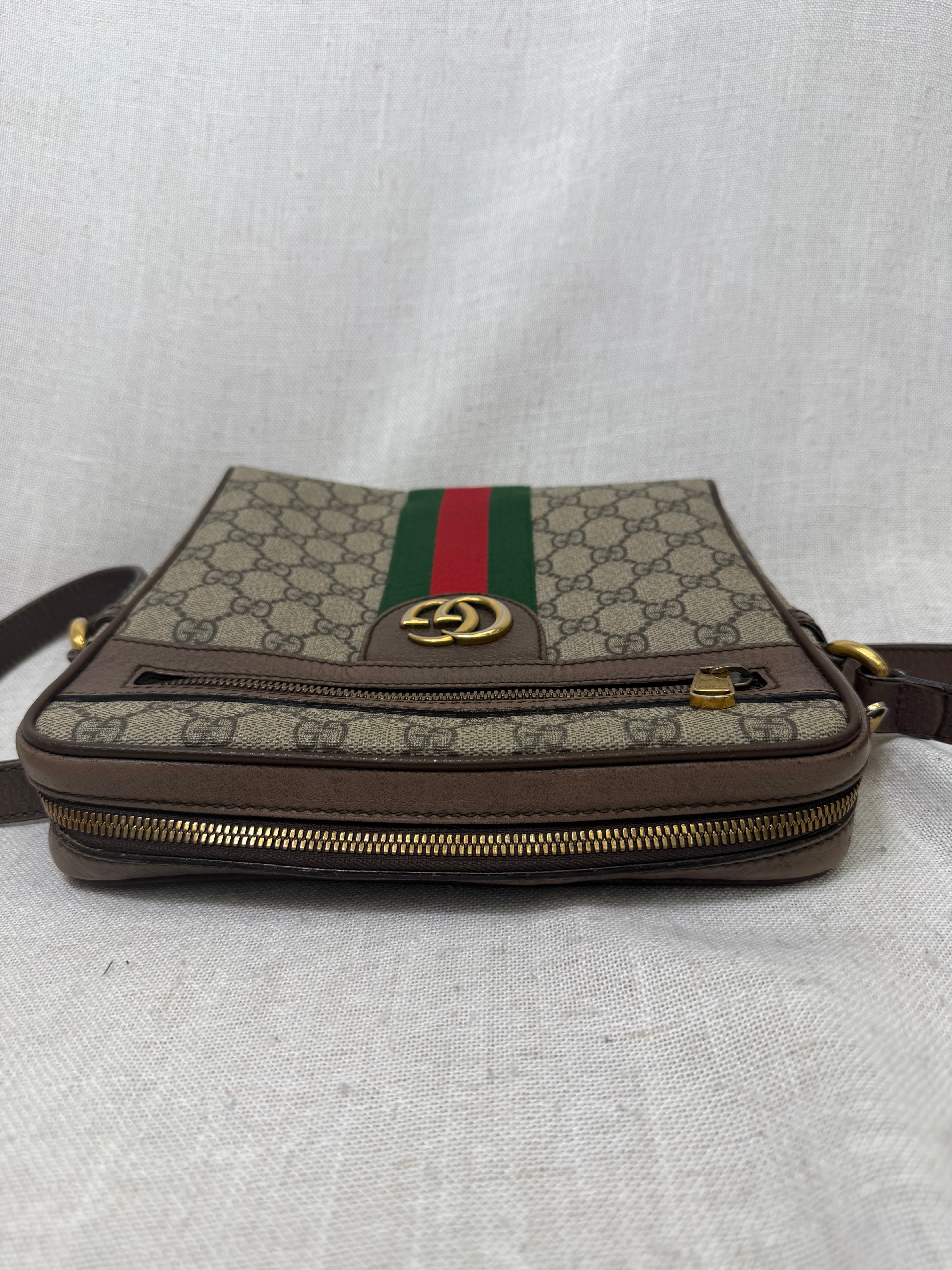 Gucci Monogram Coated Canvas Small Ophidia Messenger Bag
