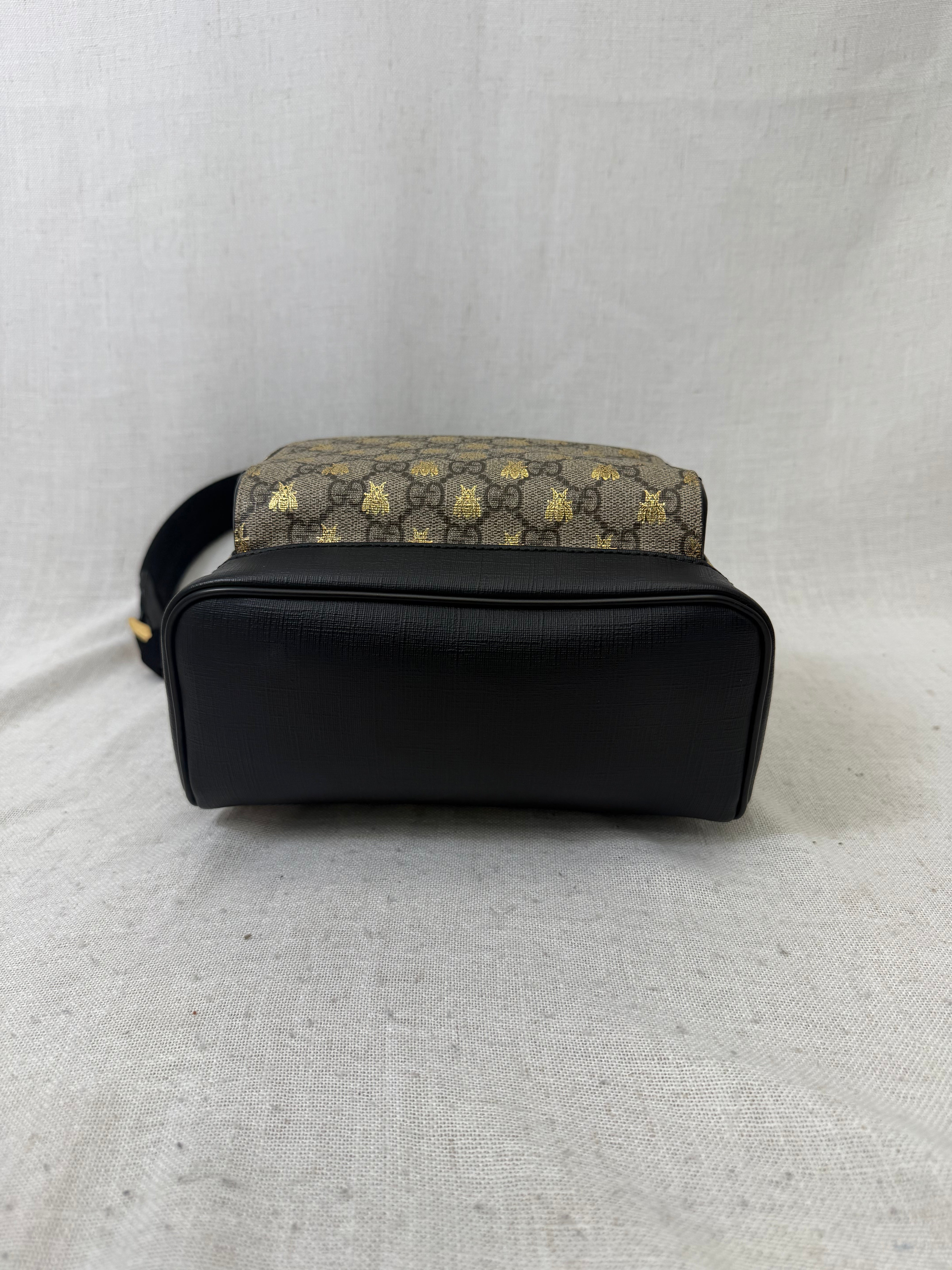 Gucci GG Supreme Monogram Bee Coated Canvas Small Backpack