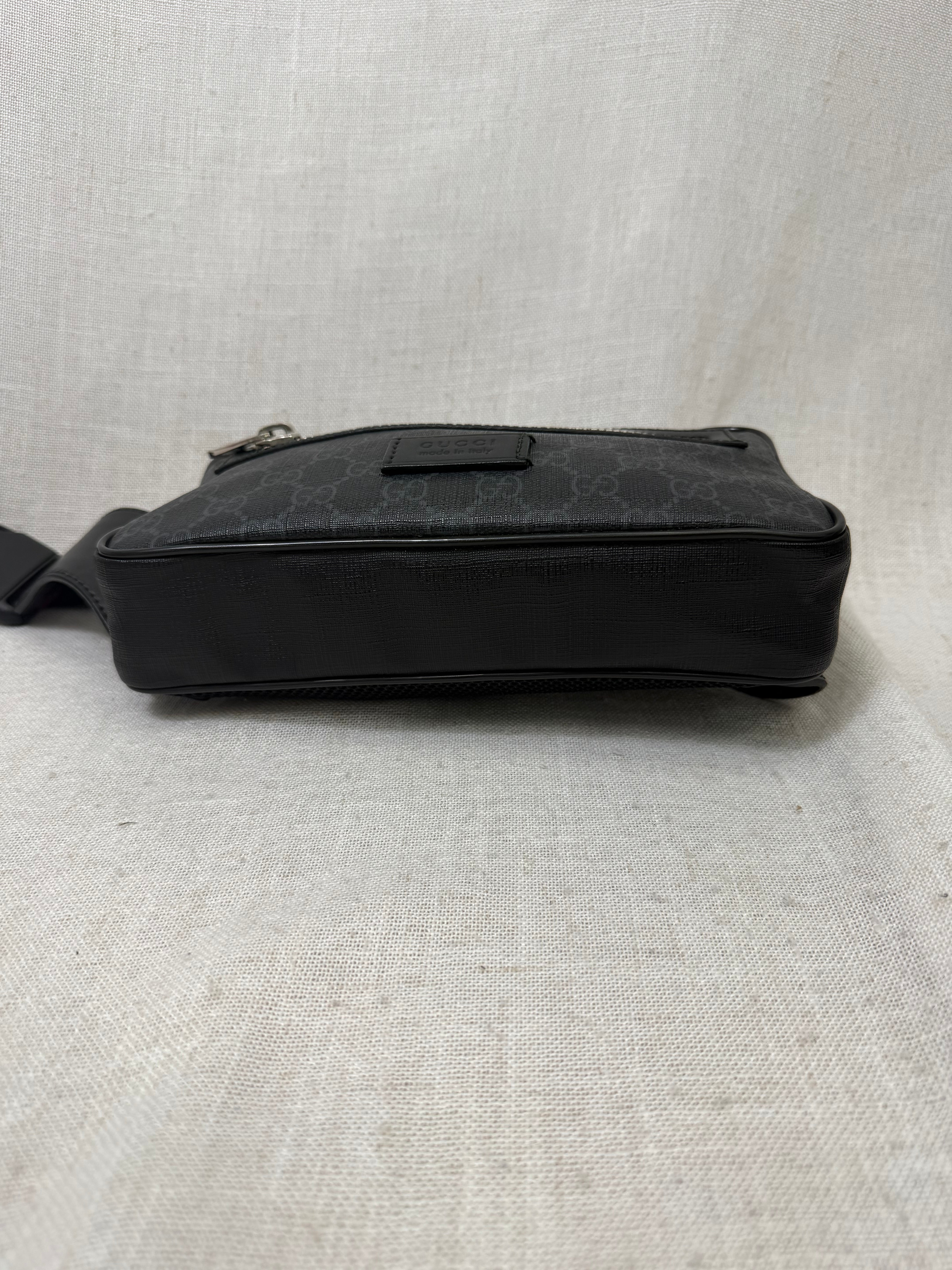 Gucci Black GG Supreme Belt Bag