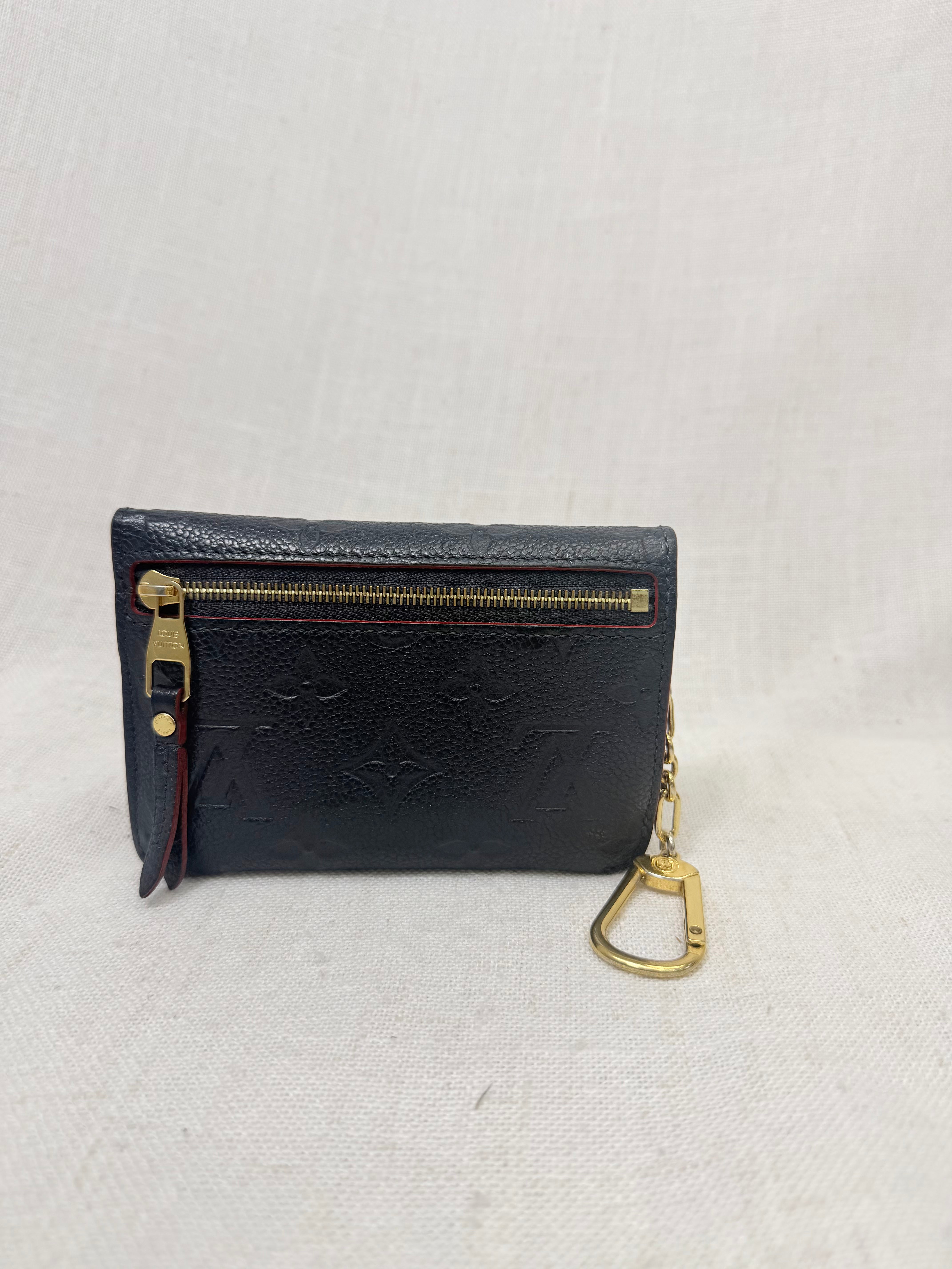 Louis Vuitton Navy Blue Empreinte Leather Key Pouch