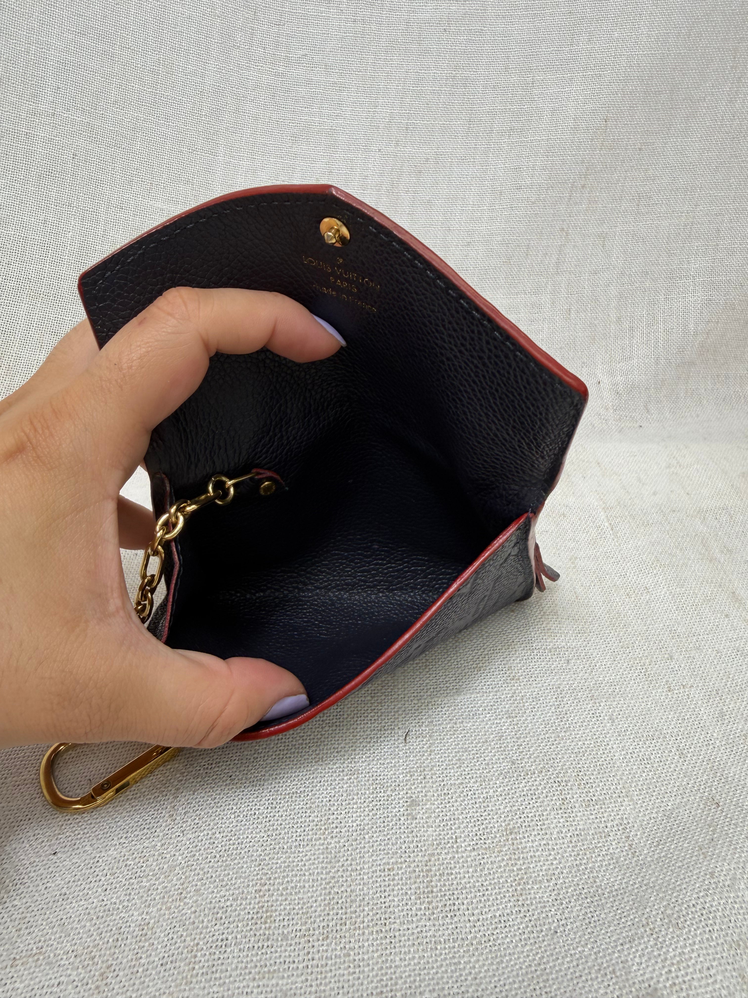 Louis Vuitton Navy Blue Empreinte Leather Key Pouch