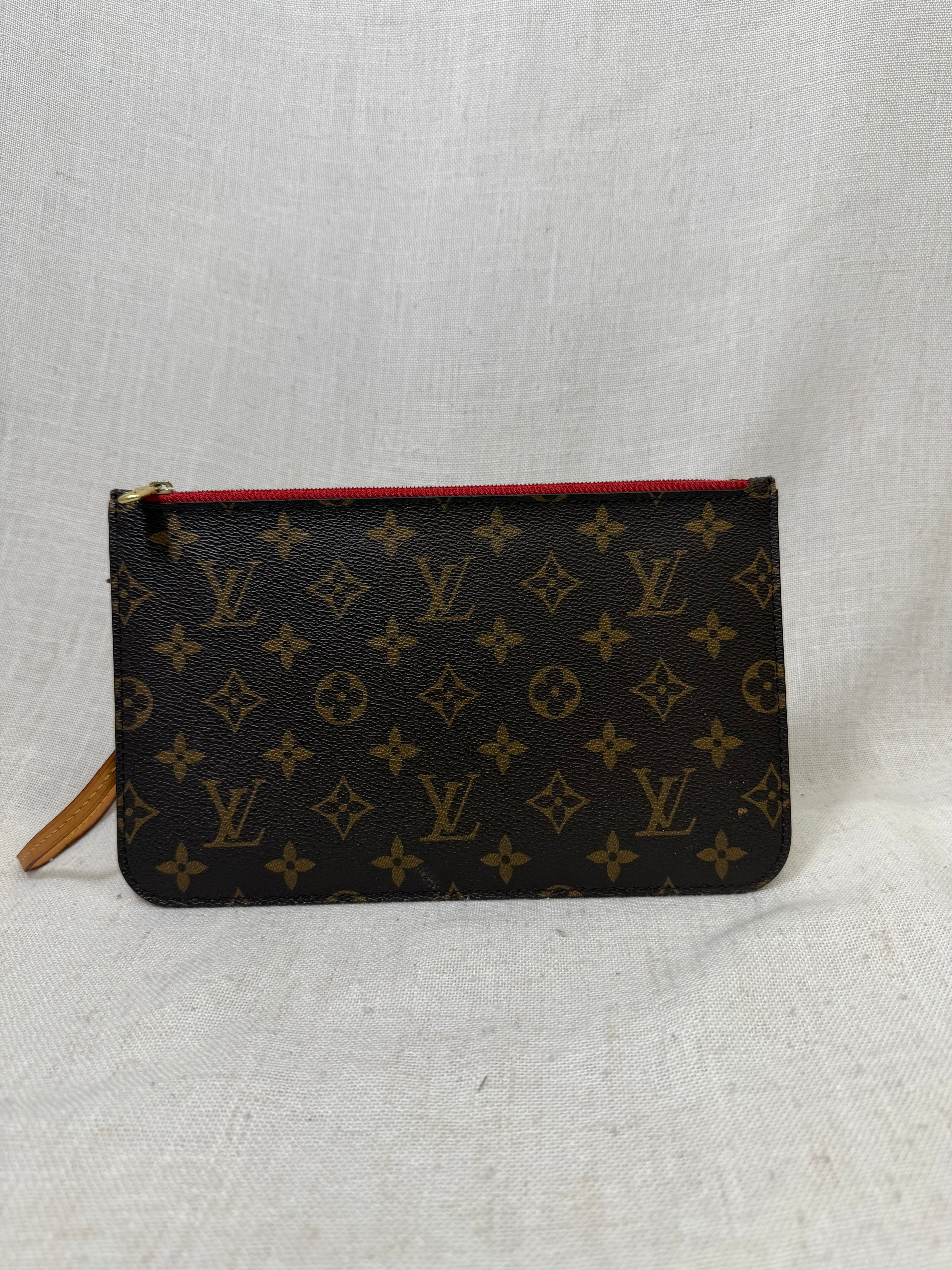 Louis Vuitton Monogram & Red Neverfull GM Pochette