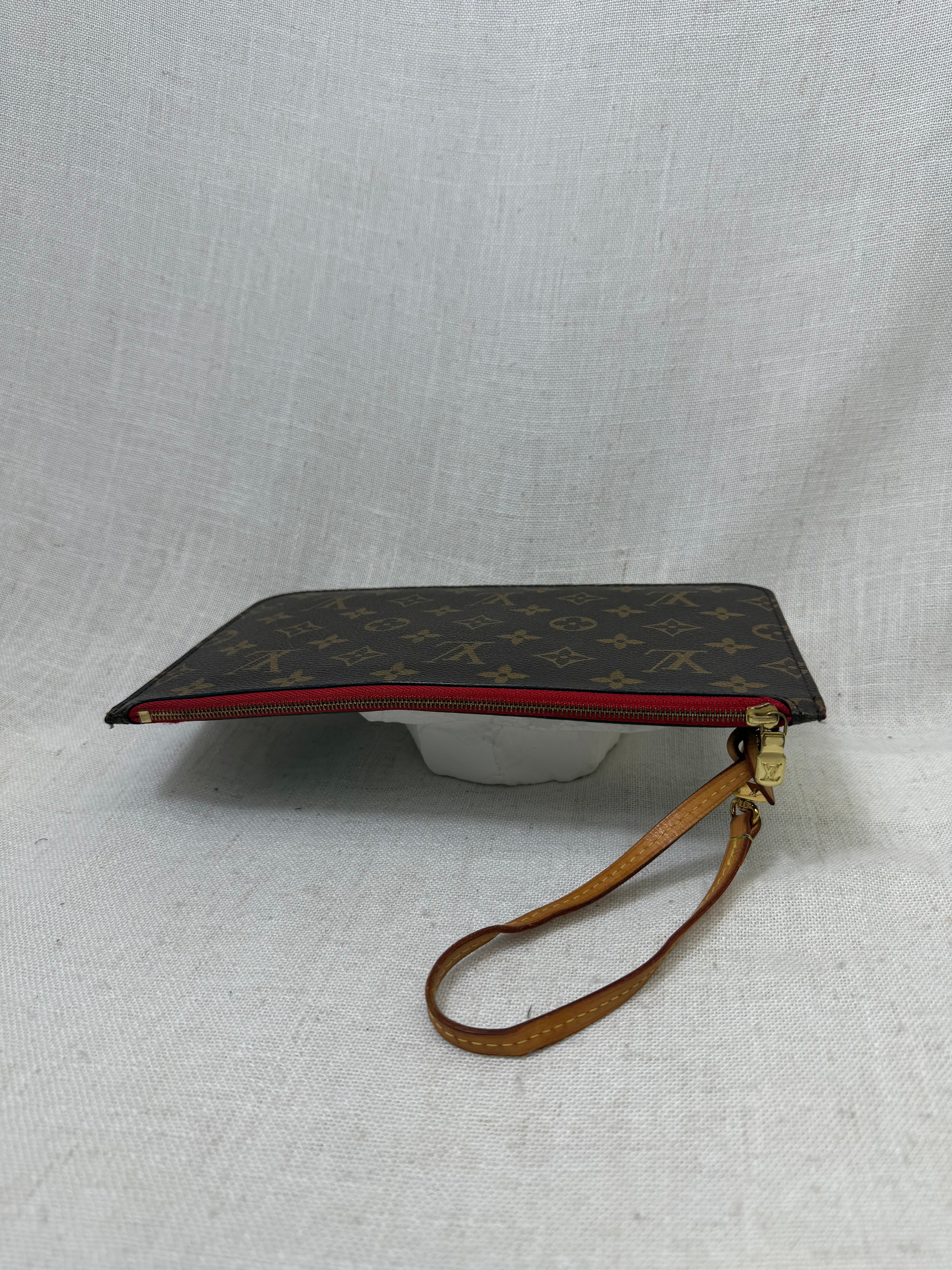 Louis Vuitton Monogram & Red Neverfull GM Pochette