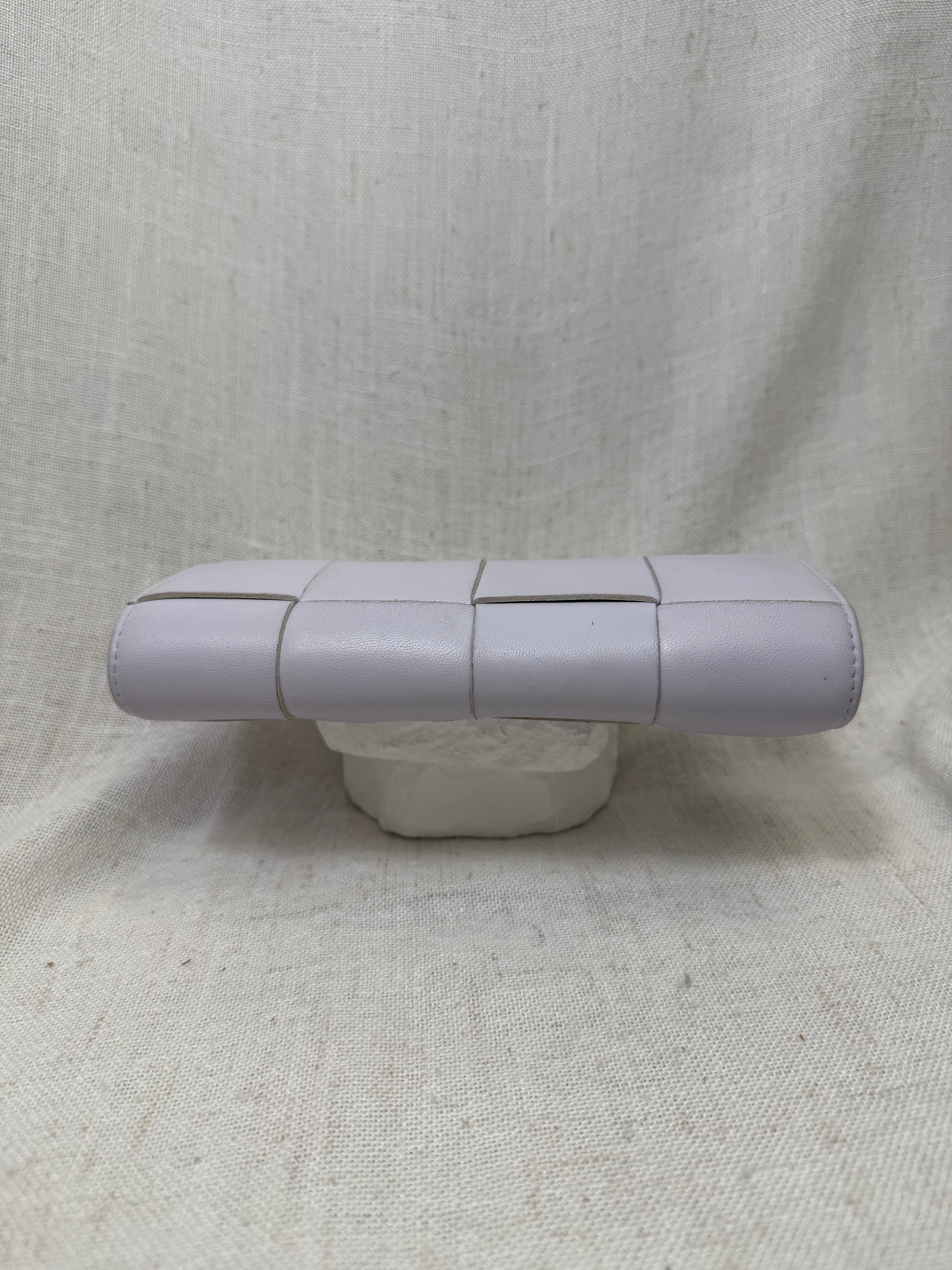 Bottega Veneta Lavender Leather Cassette Flap Wallet