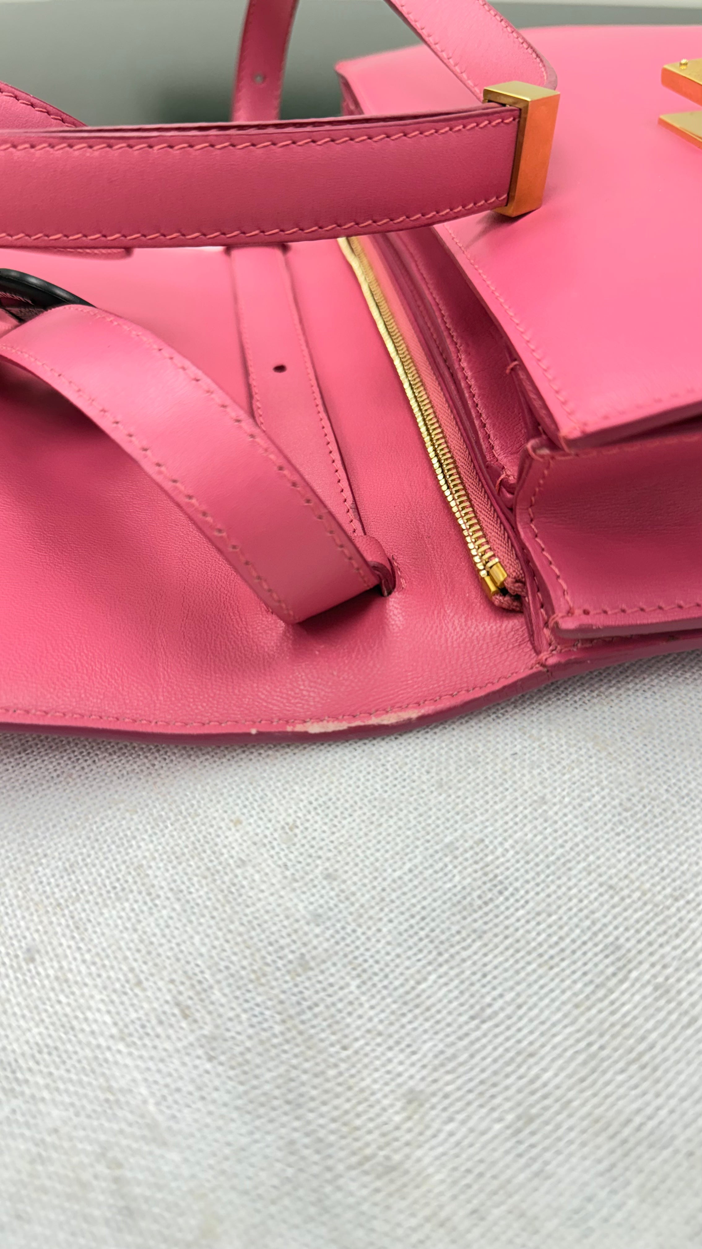 Celine Pink Leather Medium Classic Box Bag