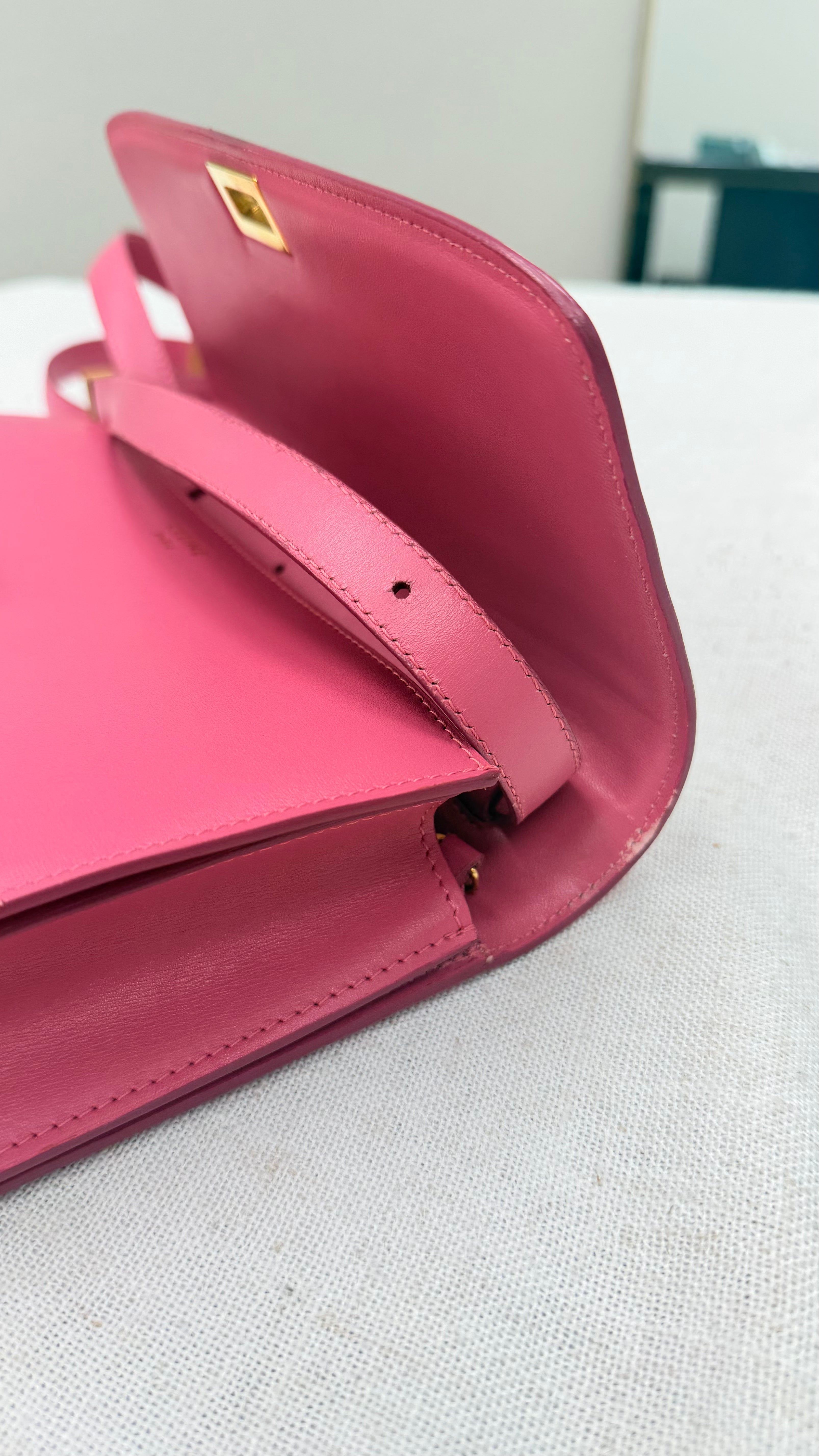 Celine Pink Leather Medium Classic Box Bag