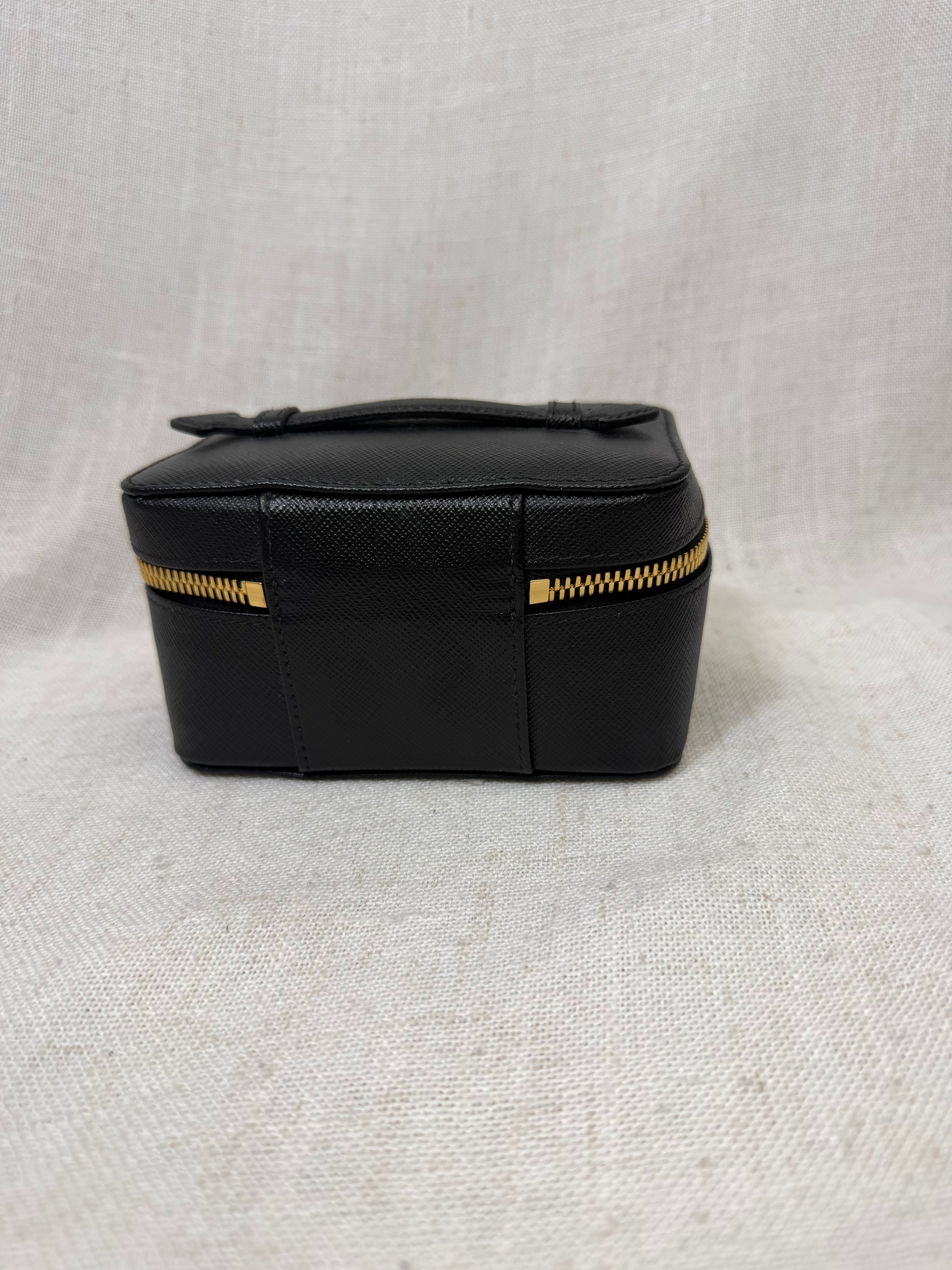 Prada Black Saffiano Leather Beauty Case
