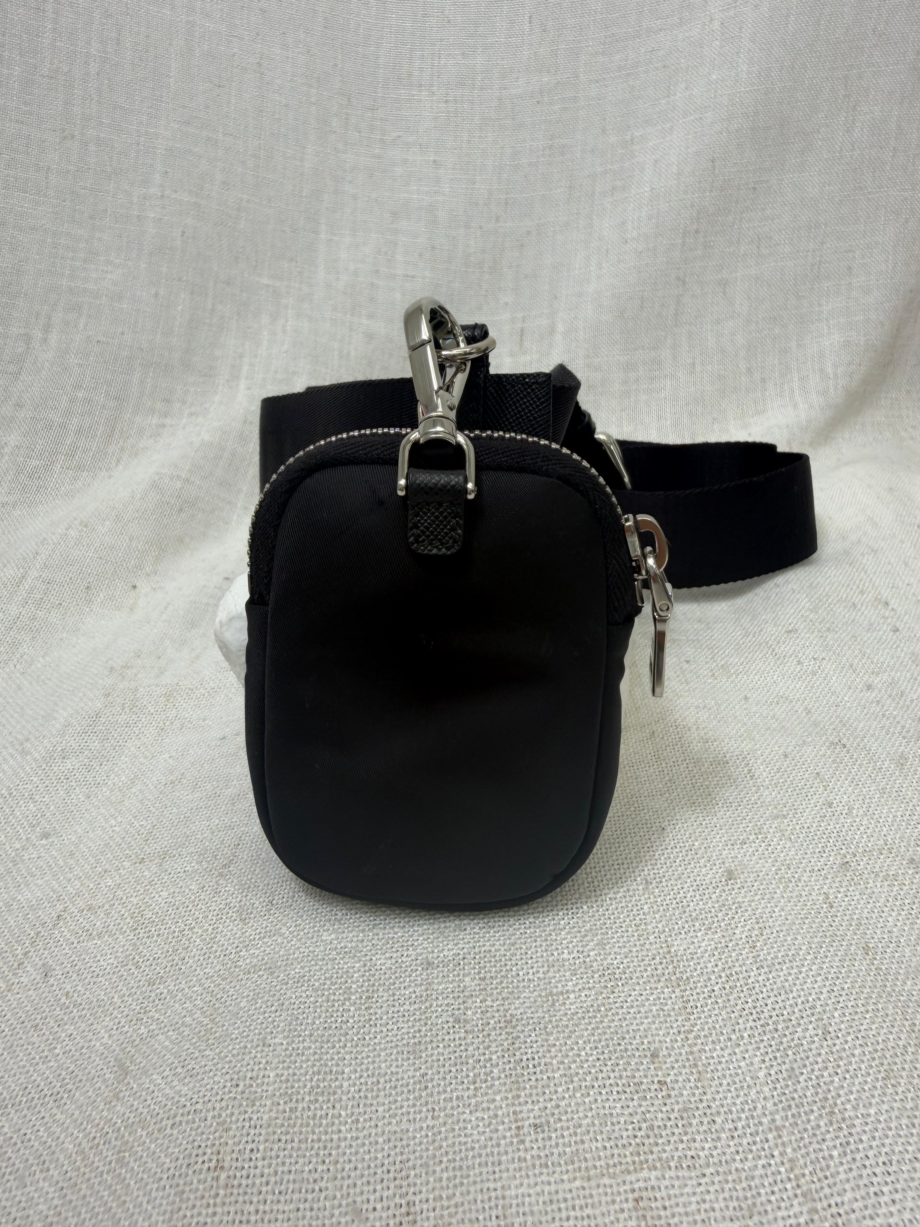 LIKE NEW - Prada Black Nylon With Re edition Pouch Belt