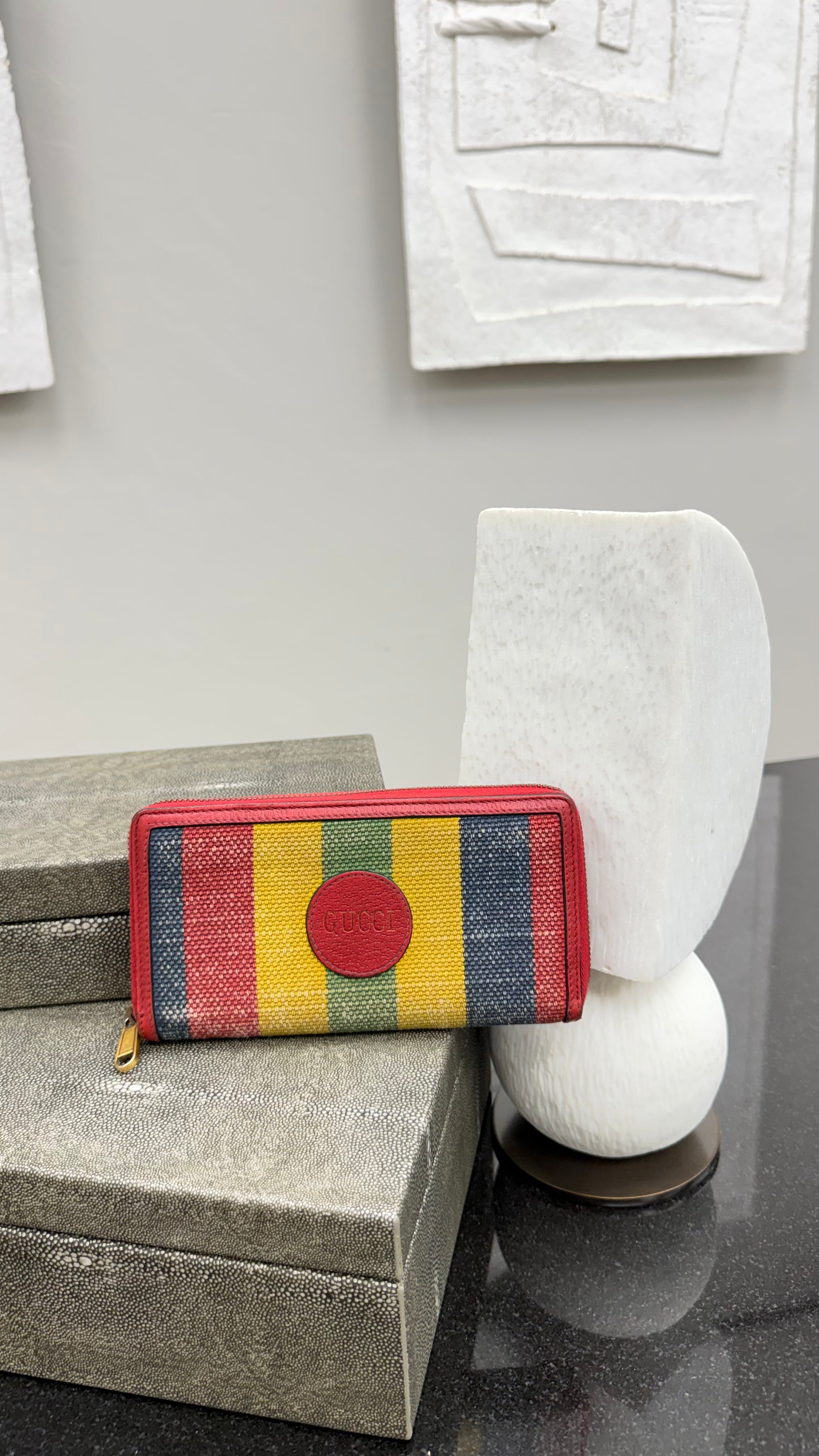 Gucci Multicolor Canvas Baiadera Zippy Wallet