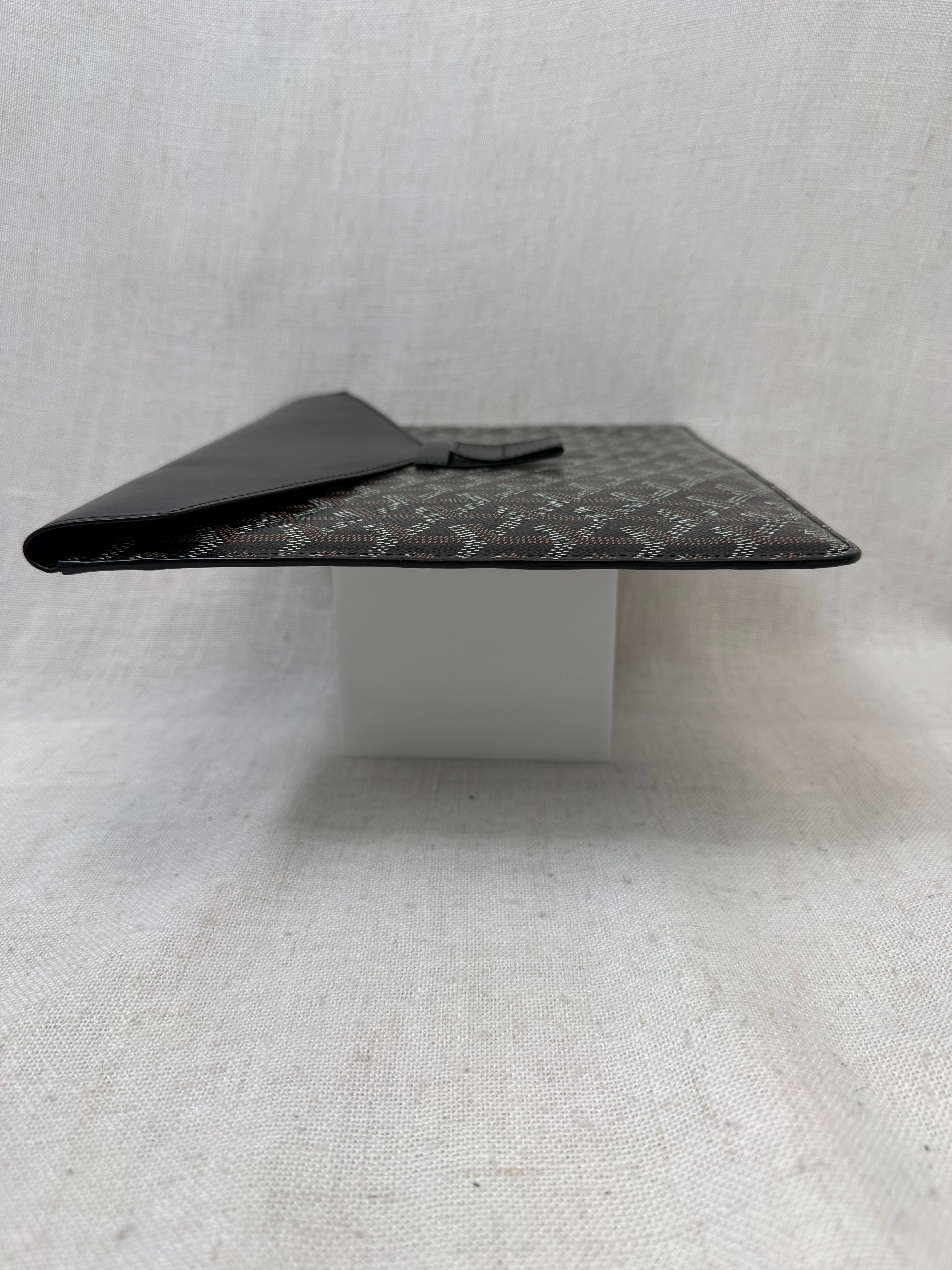 Goyard Black Goyardine Leather Commando Envelope