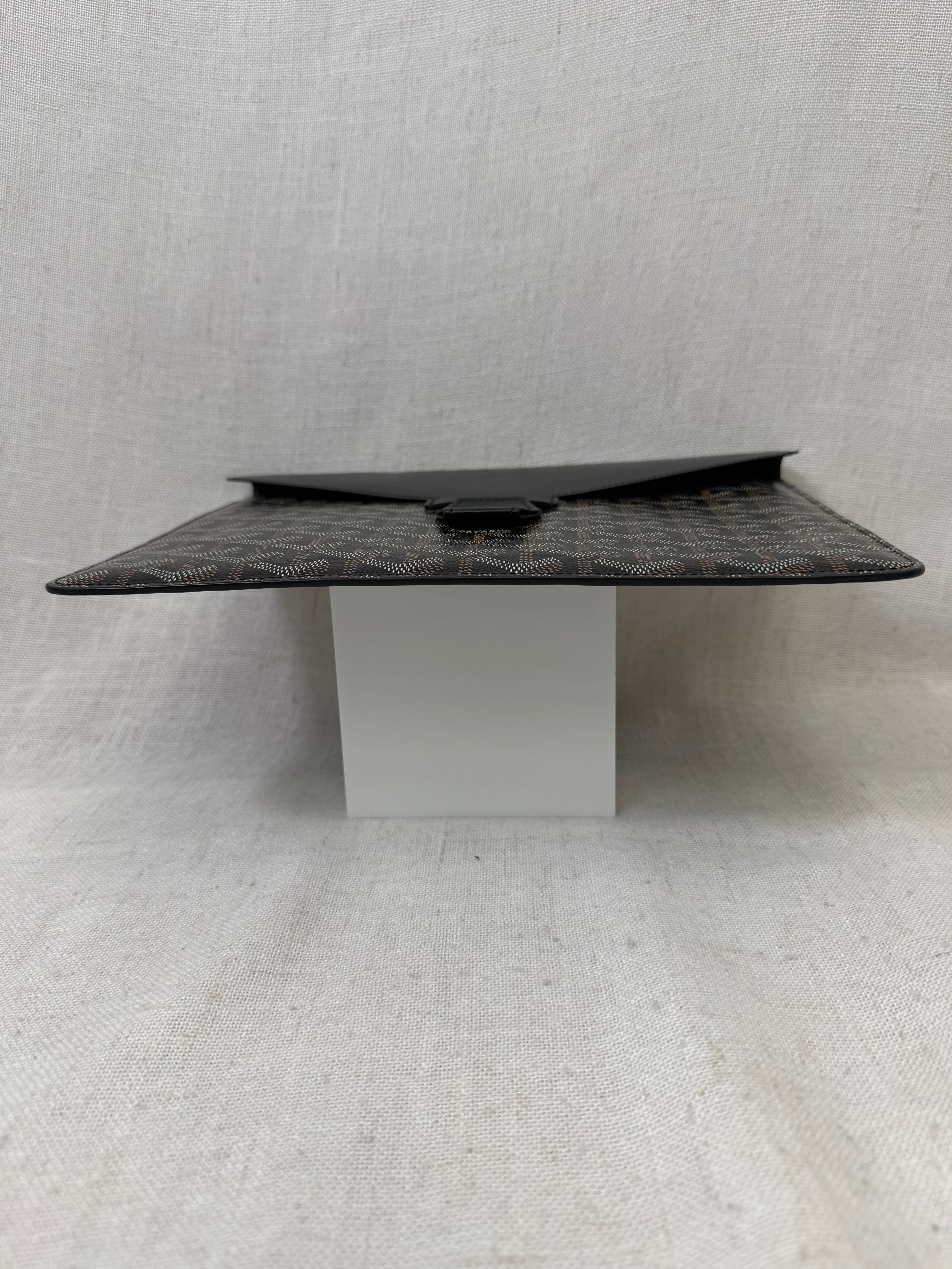 Goyard Black Goyardine Leather Commando Envelope