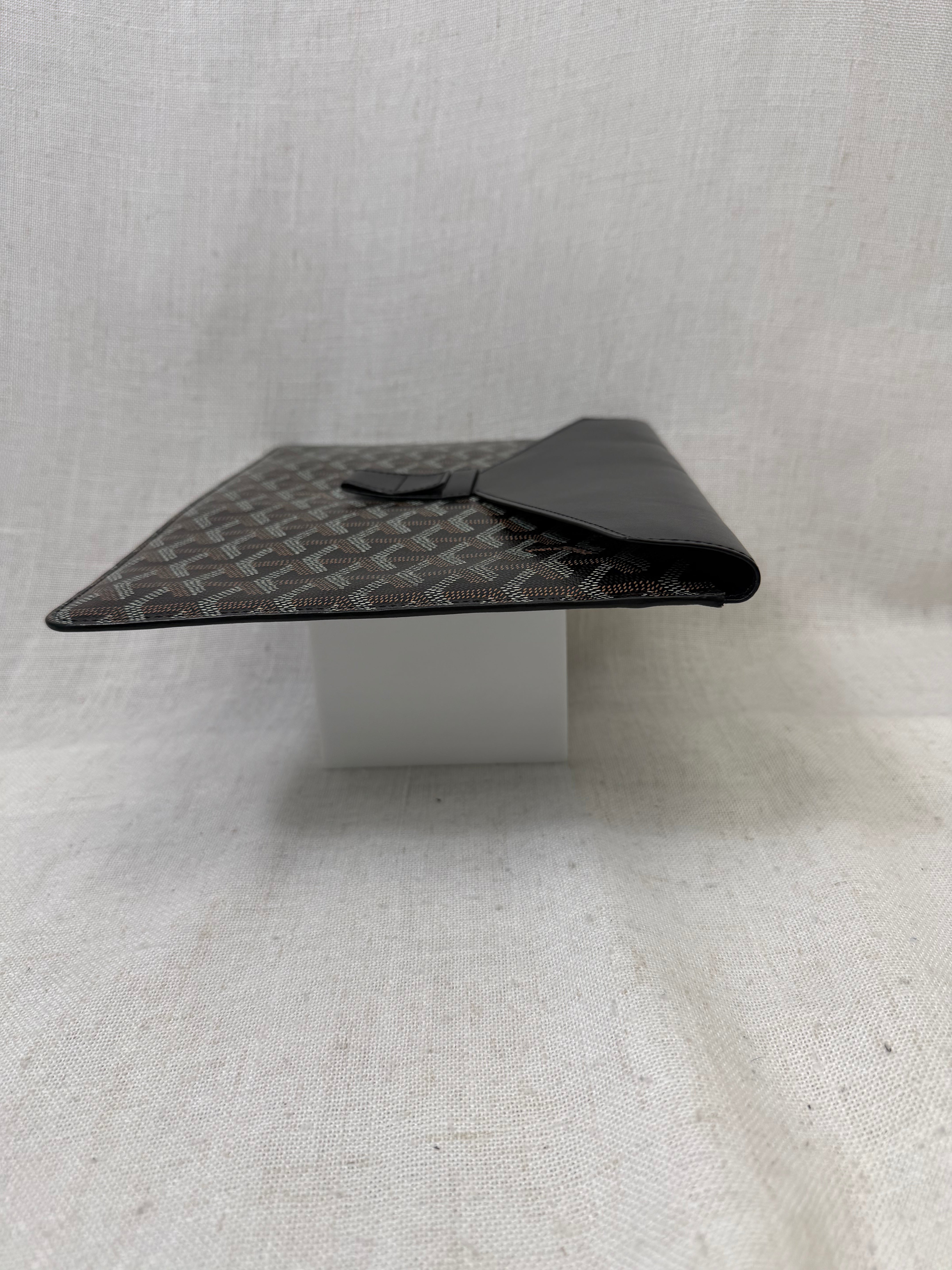 Goyard Black Goyardine Leather Commando Envelope