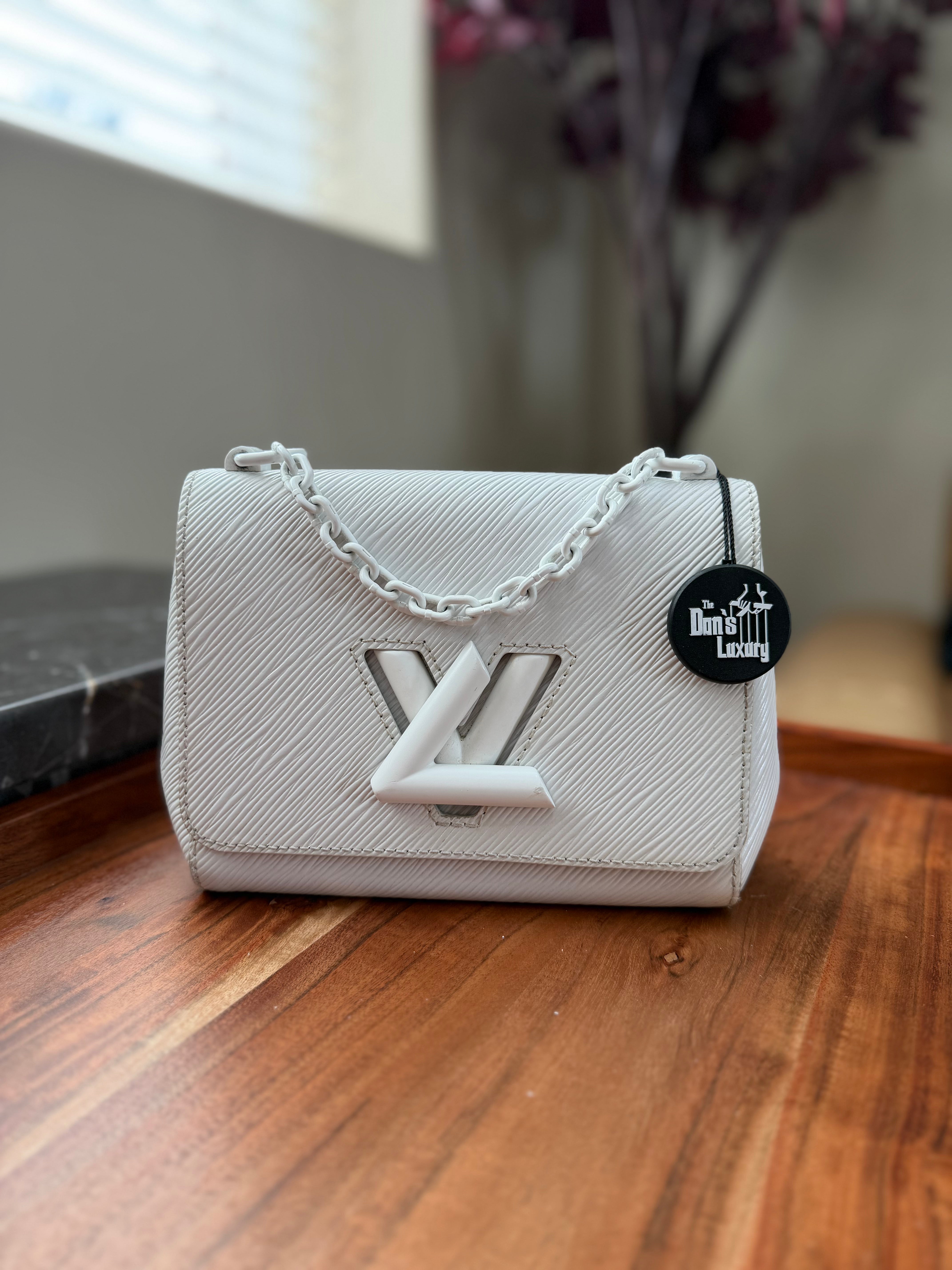 Louis Vuitton White Epi Leather Twist PM Bag
