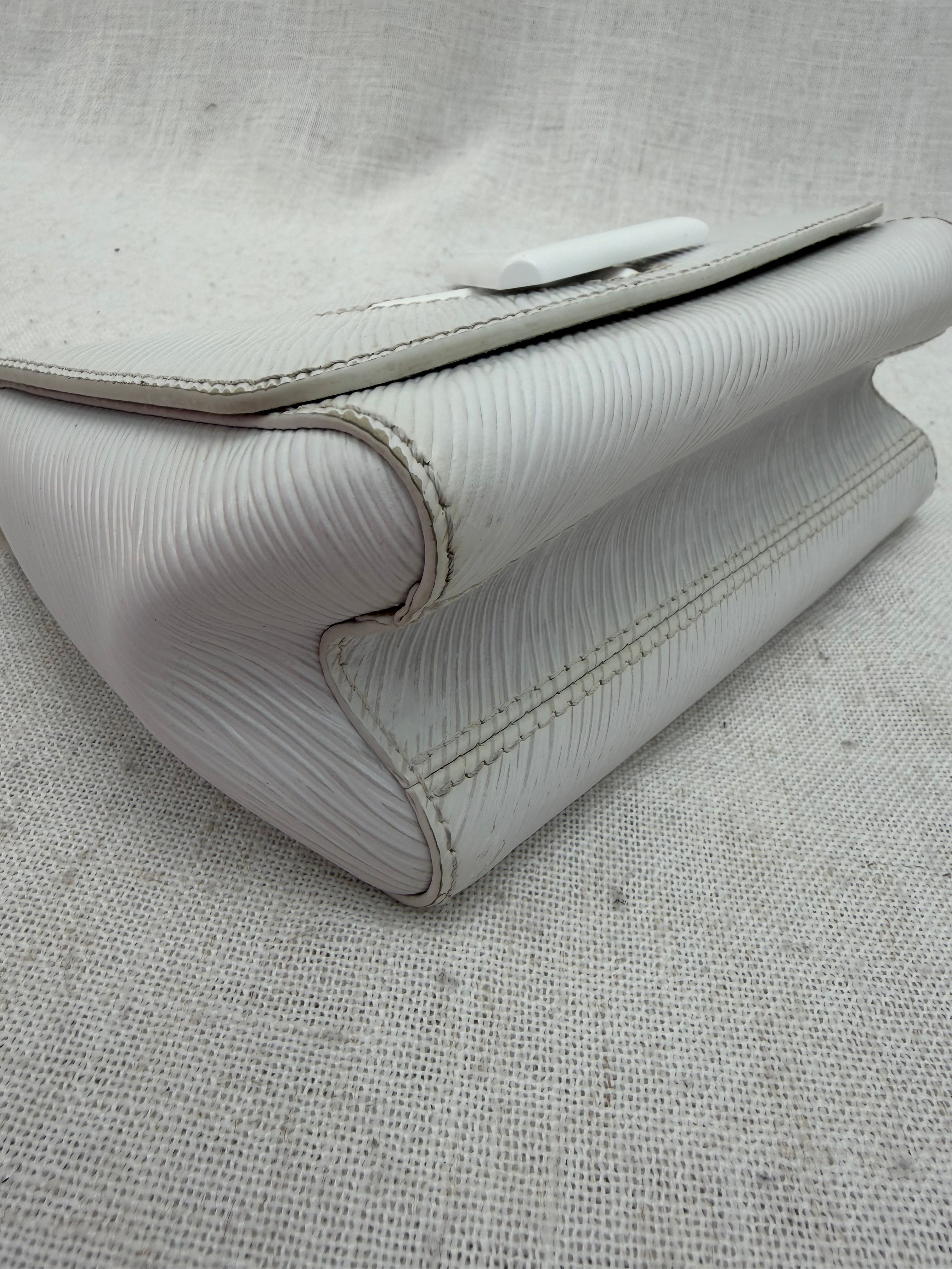 Louis Vuitton White Epi Leather Twist PM Bag