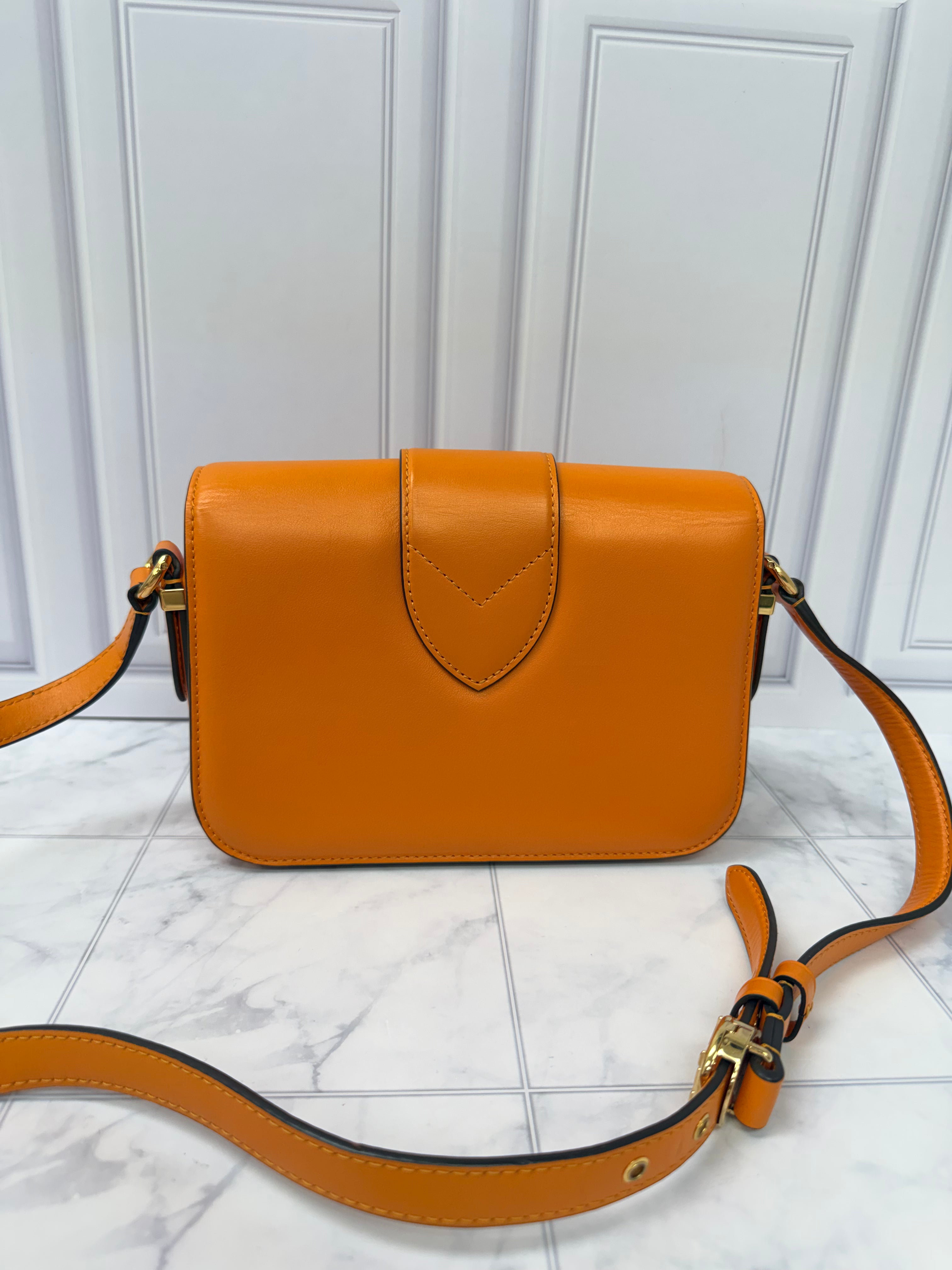 Louis Vuitton Orange Leather Pont 9 Crossbody Bag