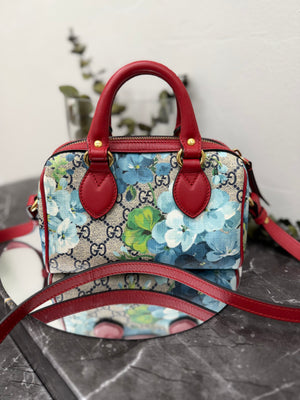 Gucci GG Supreme Blooms Boston Bag