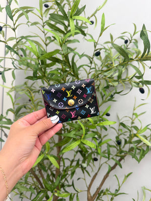 Louis Vuitton Black Multicolor Monogram Card Holder