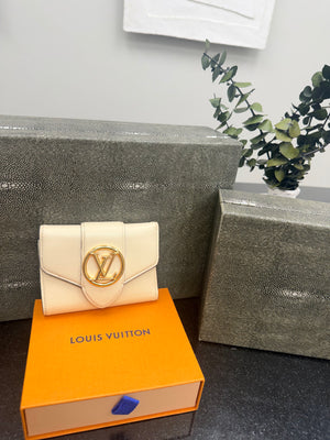 Louis Vuitton Monogram Ivory Leather Compact Wallet