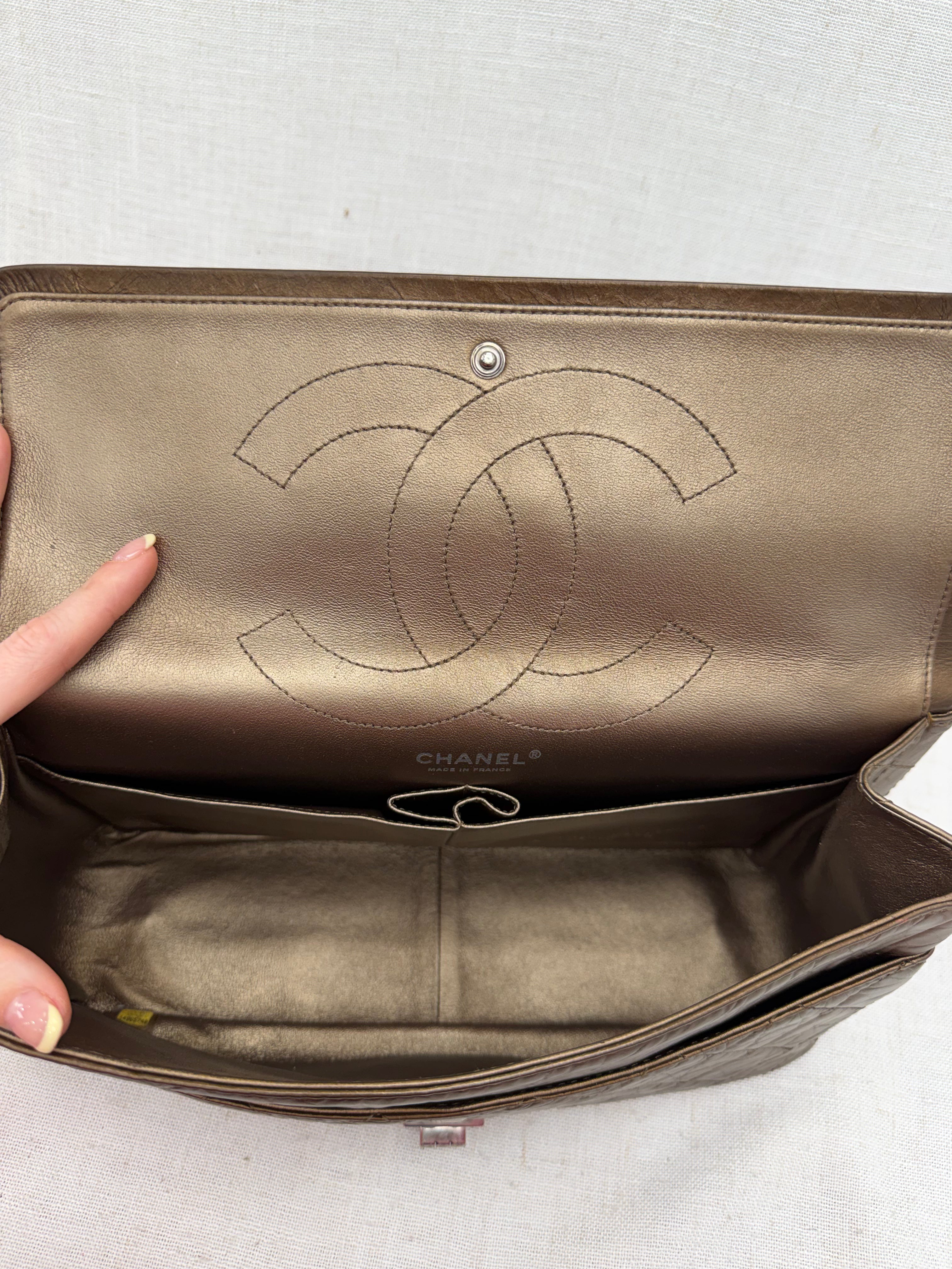 Chanel Bronze Metallic Calfskin Quilted Reissue 2.27 Double Flap Bag