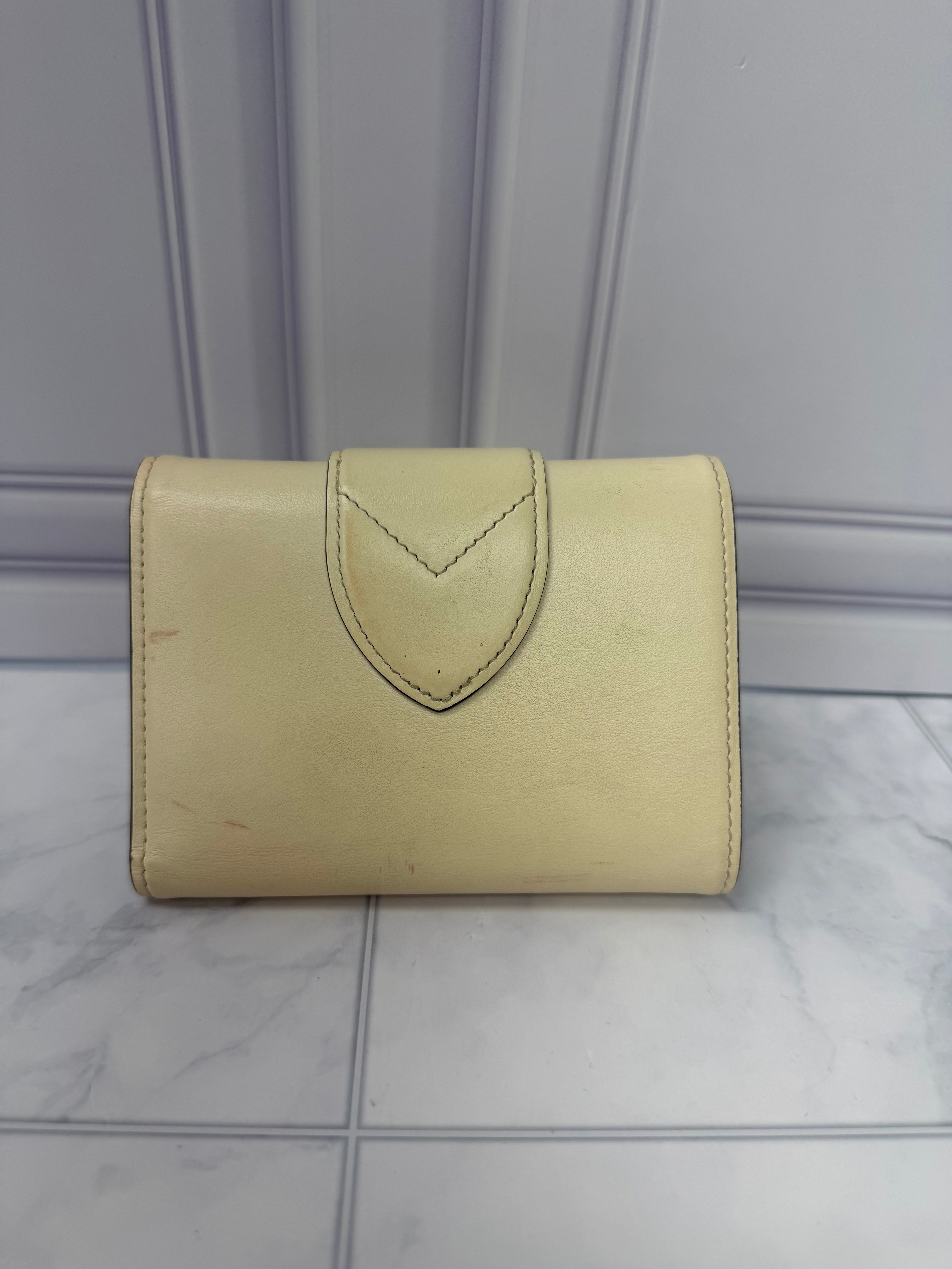 Louis Vuitton Monogram Ivory Leather Compact Wallet