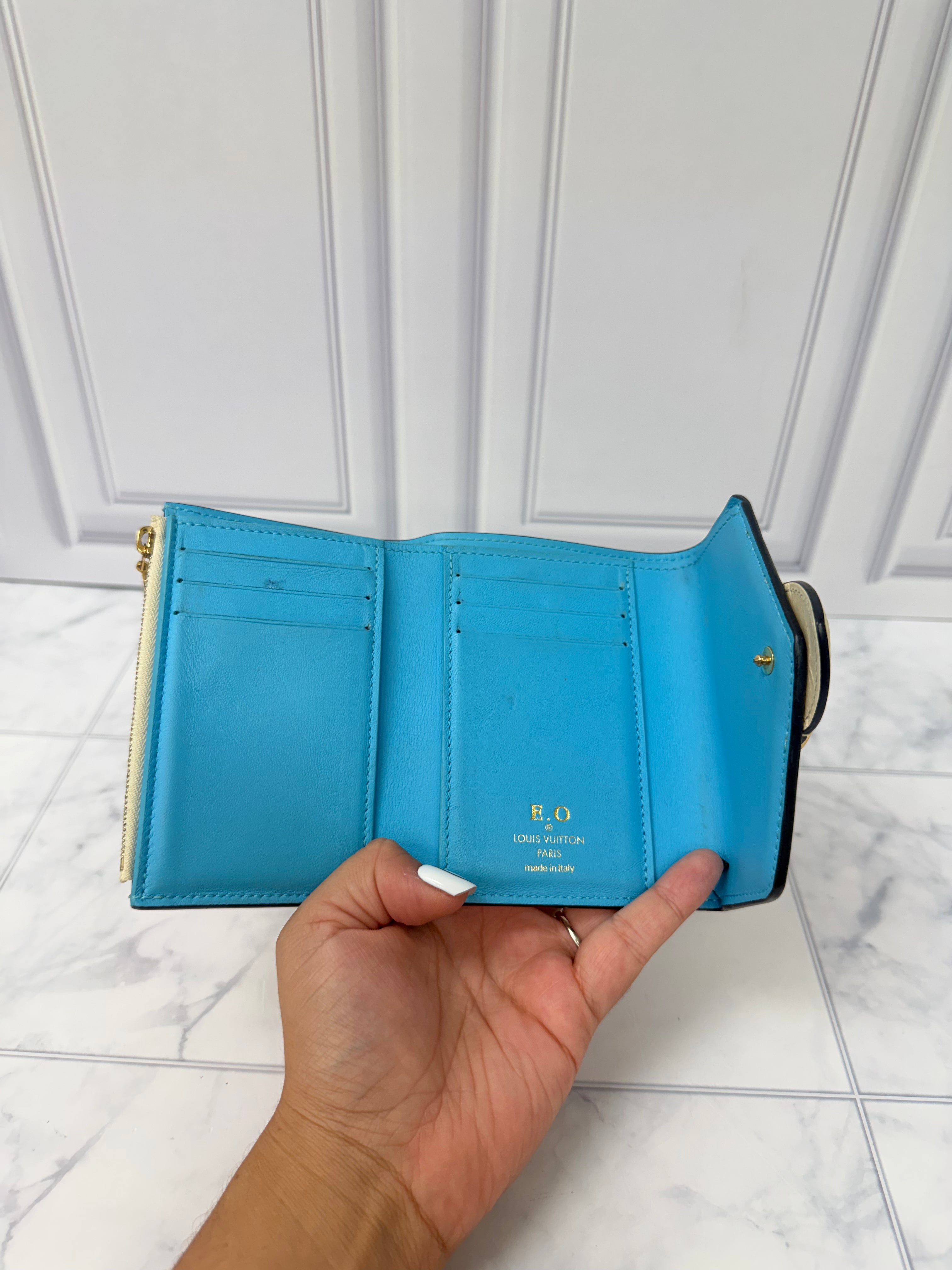 Louis Vuitton Monogram Ivory Leather Compact Wallet