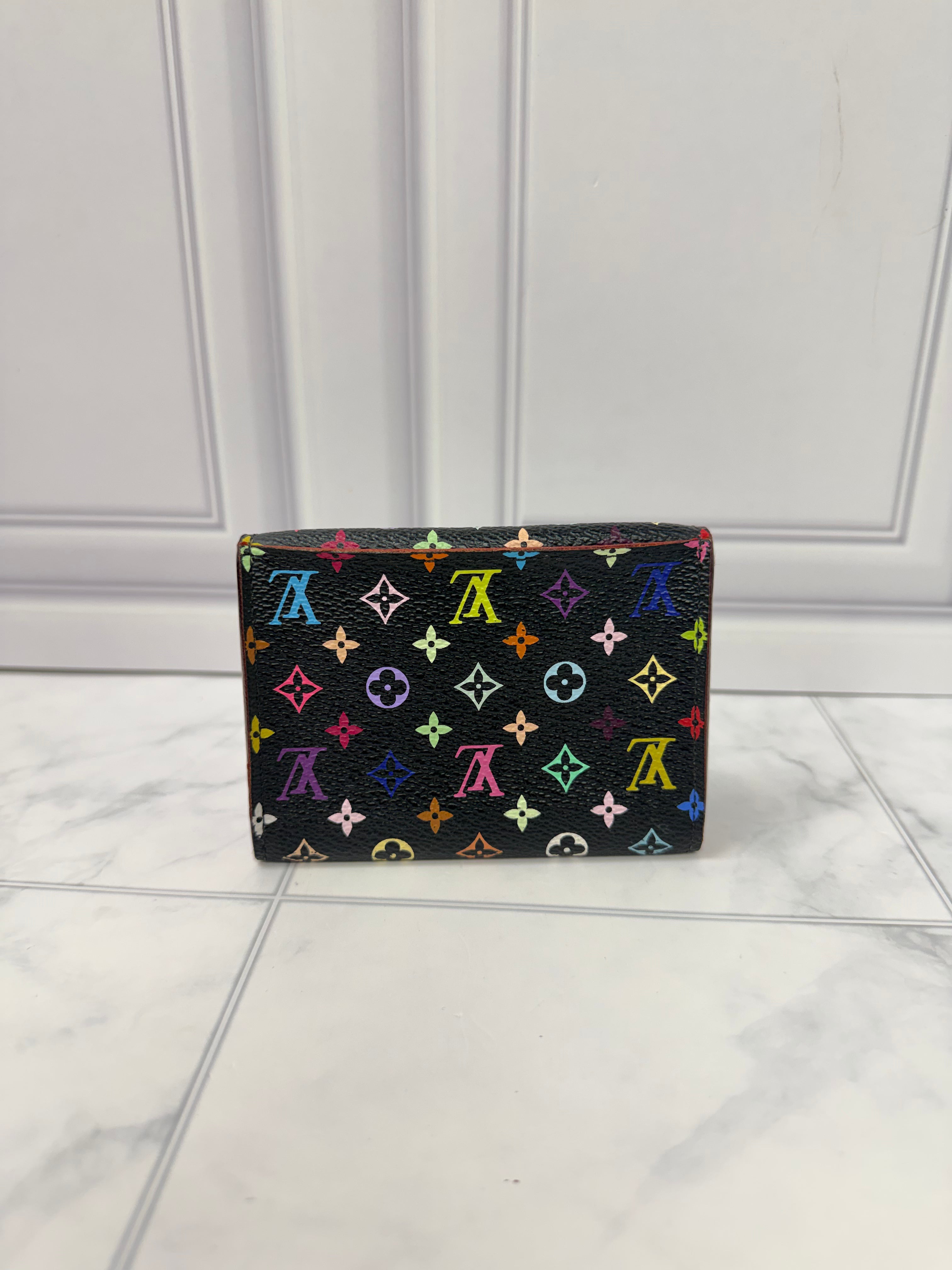 Louis Vuitton Black Multicolor Monogram Card Holder