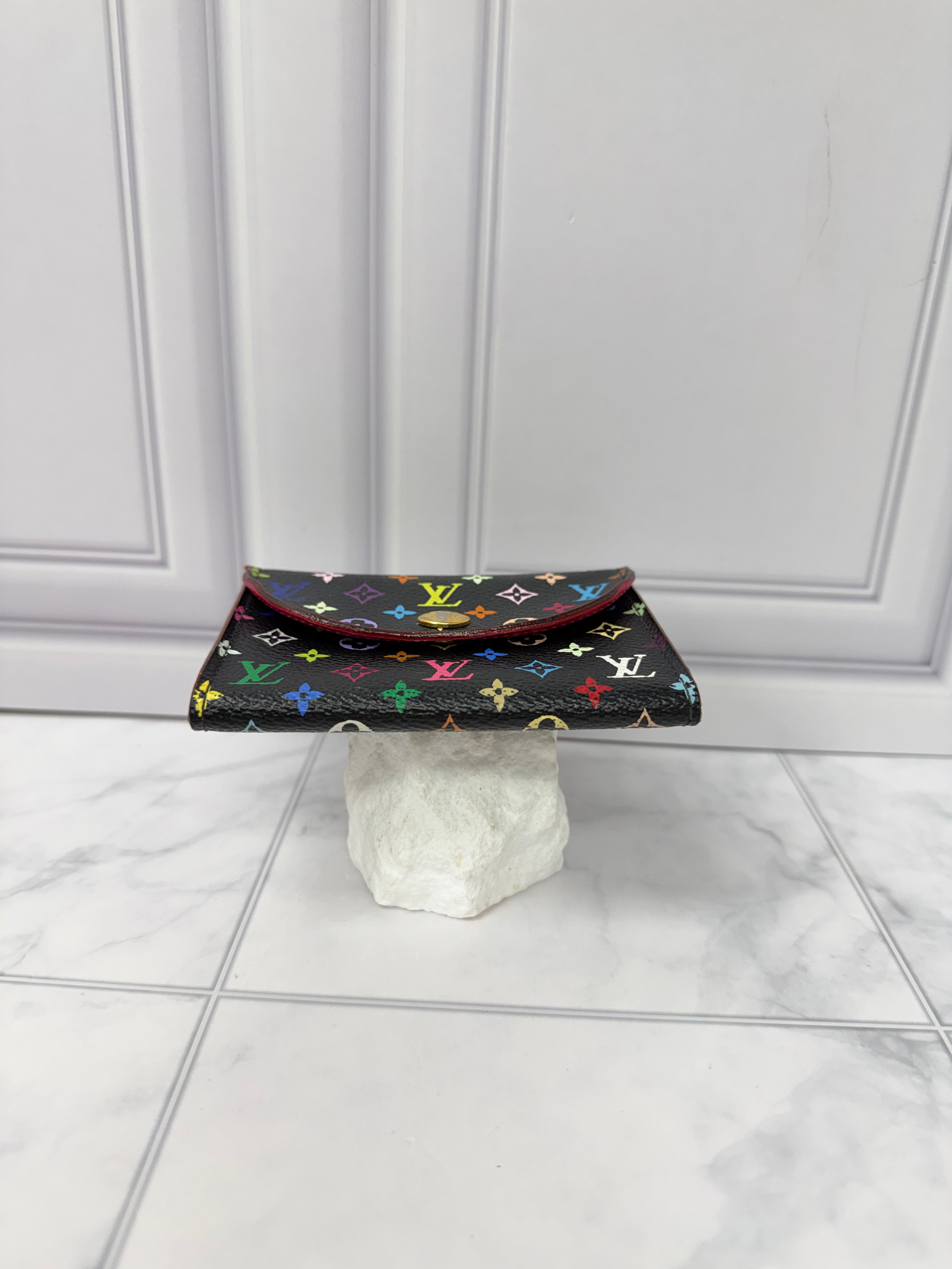 Louis Vuitton Black Multicolor Monogram Card Holder