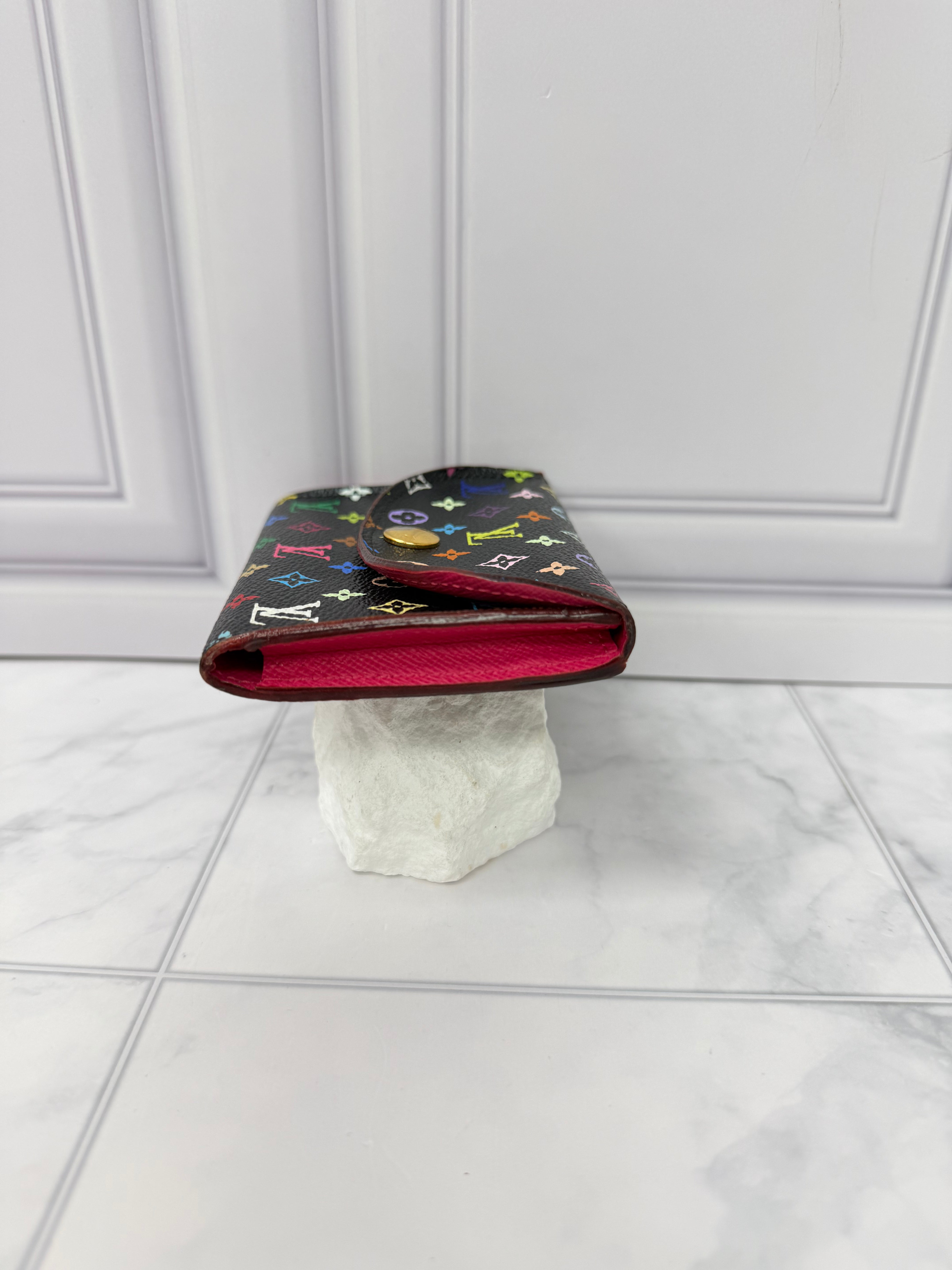 Louis Vuitton Black Multicolor Monogram Card Holder