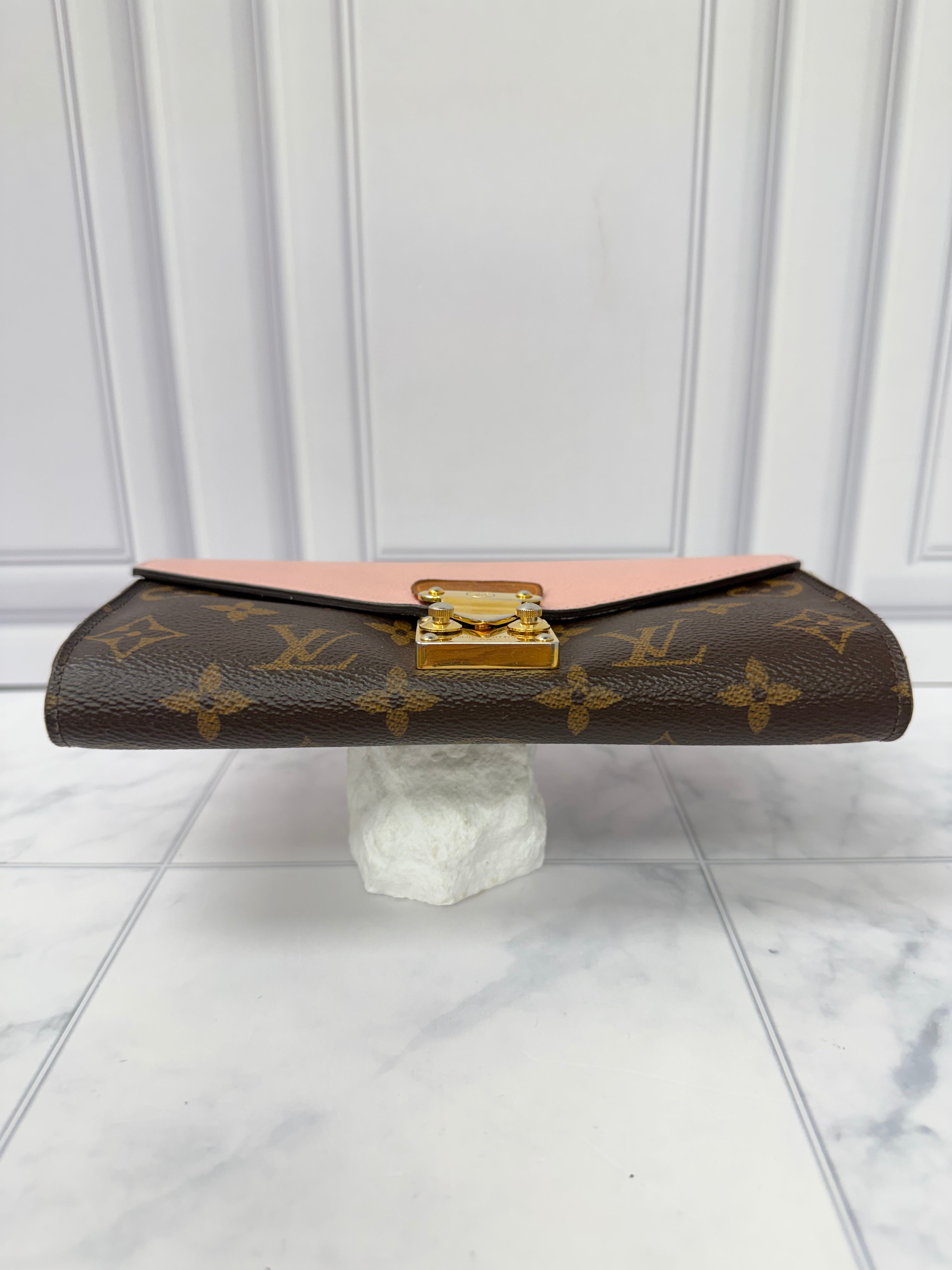 Louis Vuitton Monogram Pink Leather Pallas Wallet