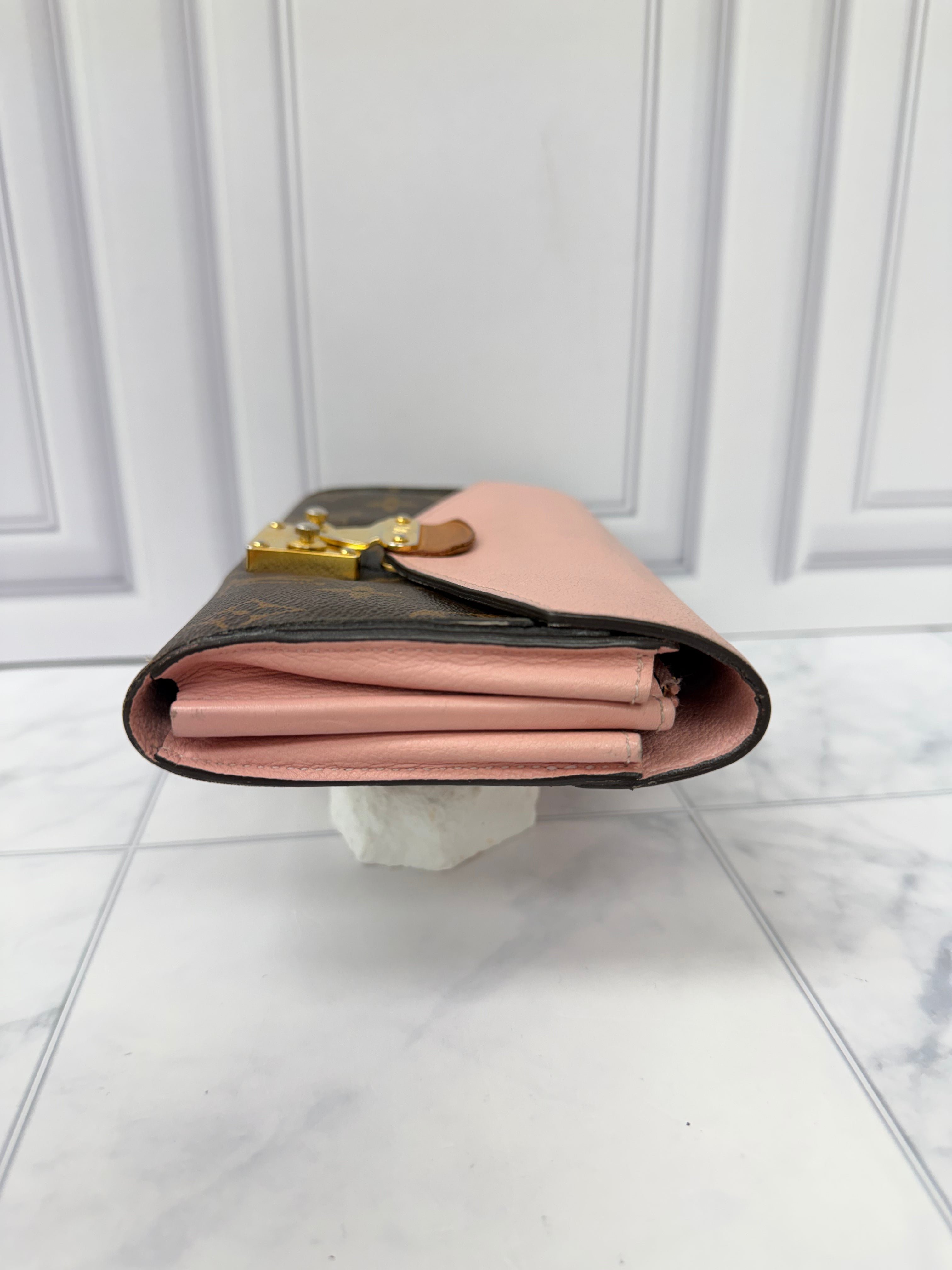 Louis Vuitton Monogram Pink Leather Pallas Wallet