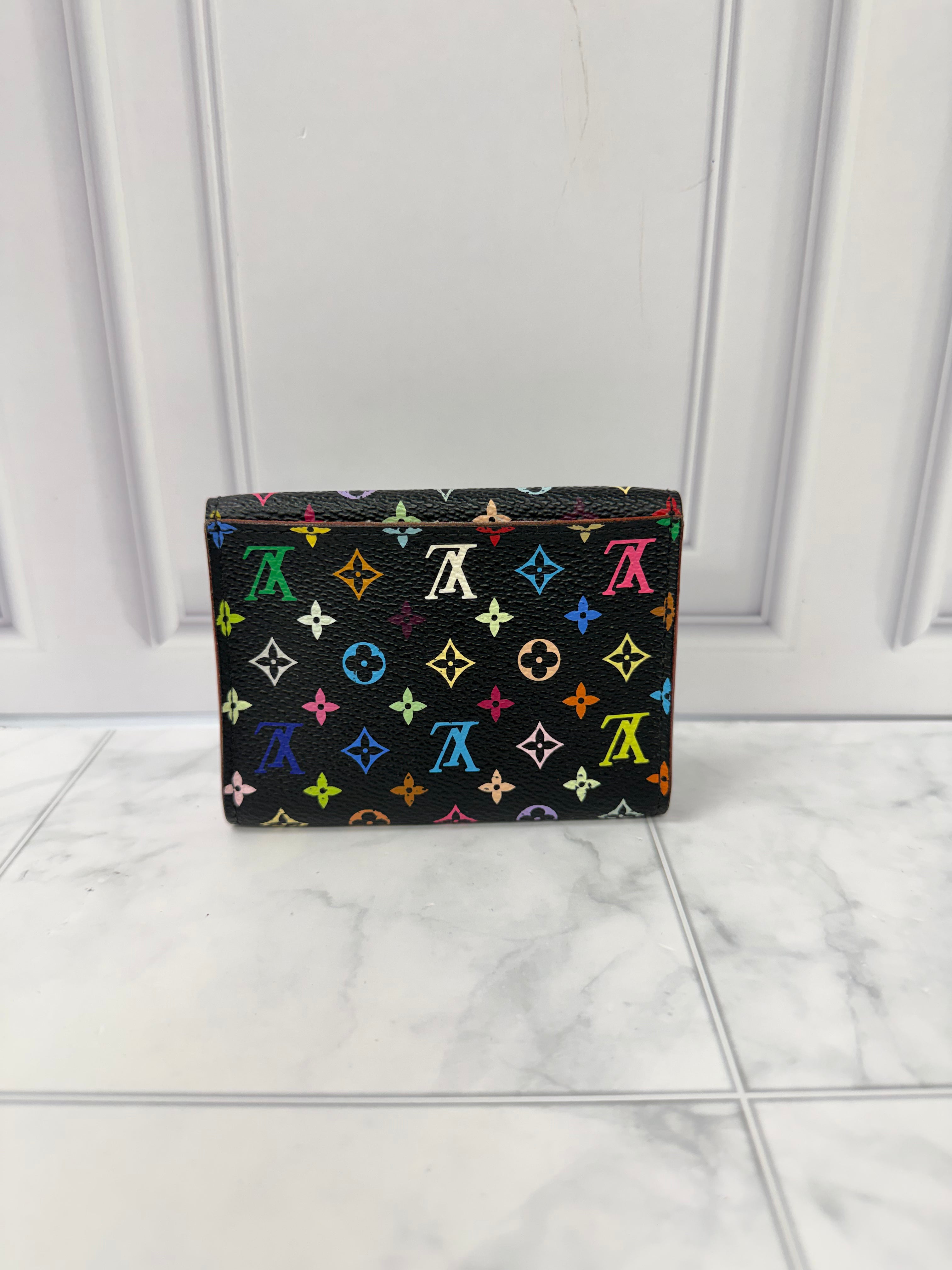 Louis Vuitton Black Multicolor Monogram Card Holder