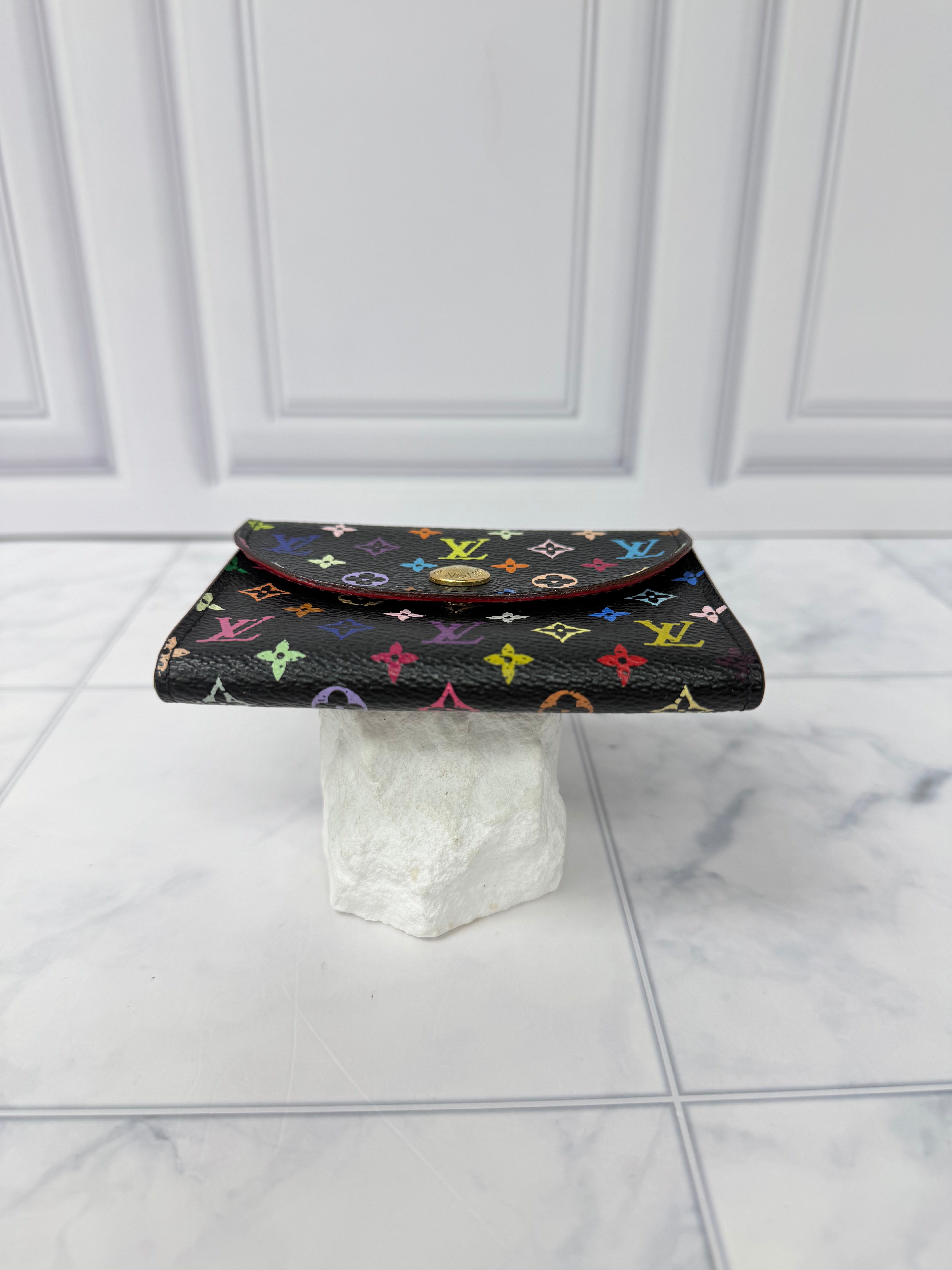 Louis Vuitton Black Multicolor Monogram Card Holder