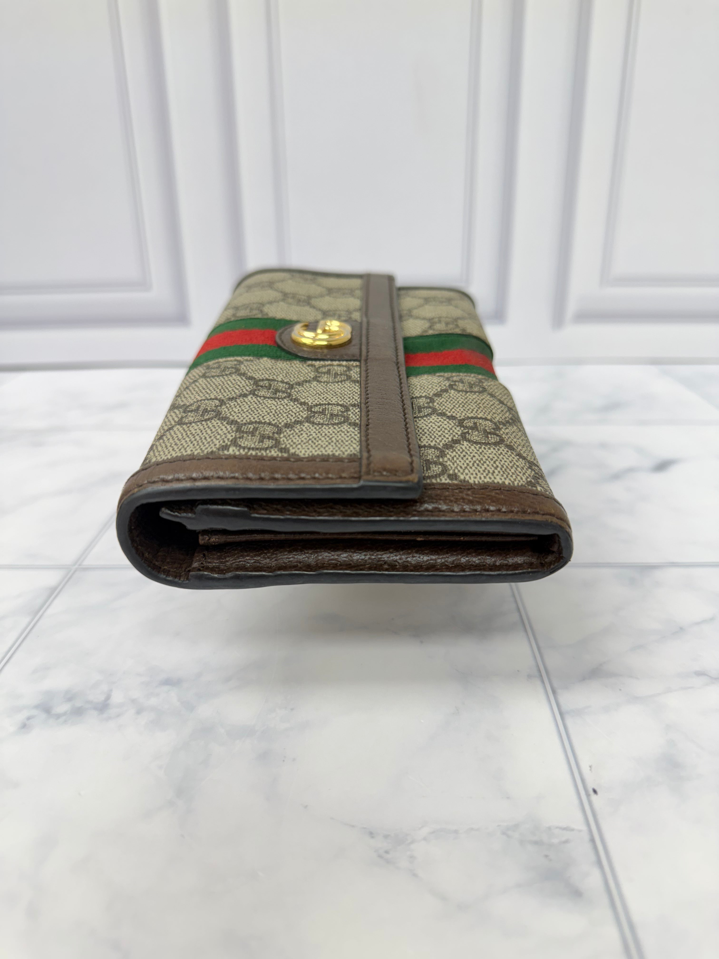Gucci GG Supreme Ophidia Flap Wallet