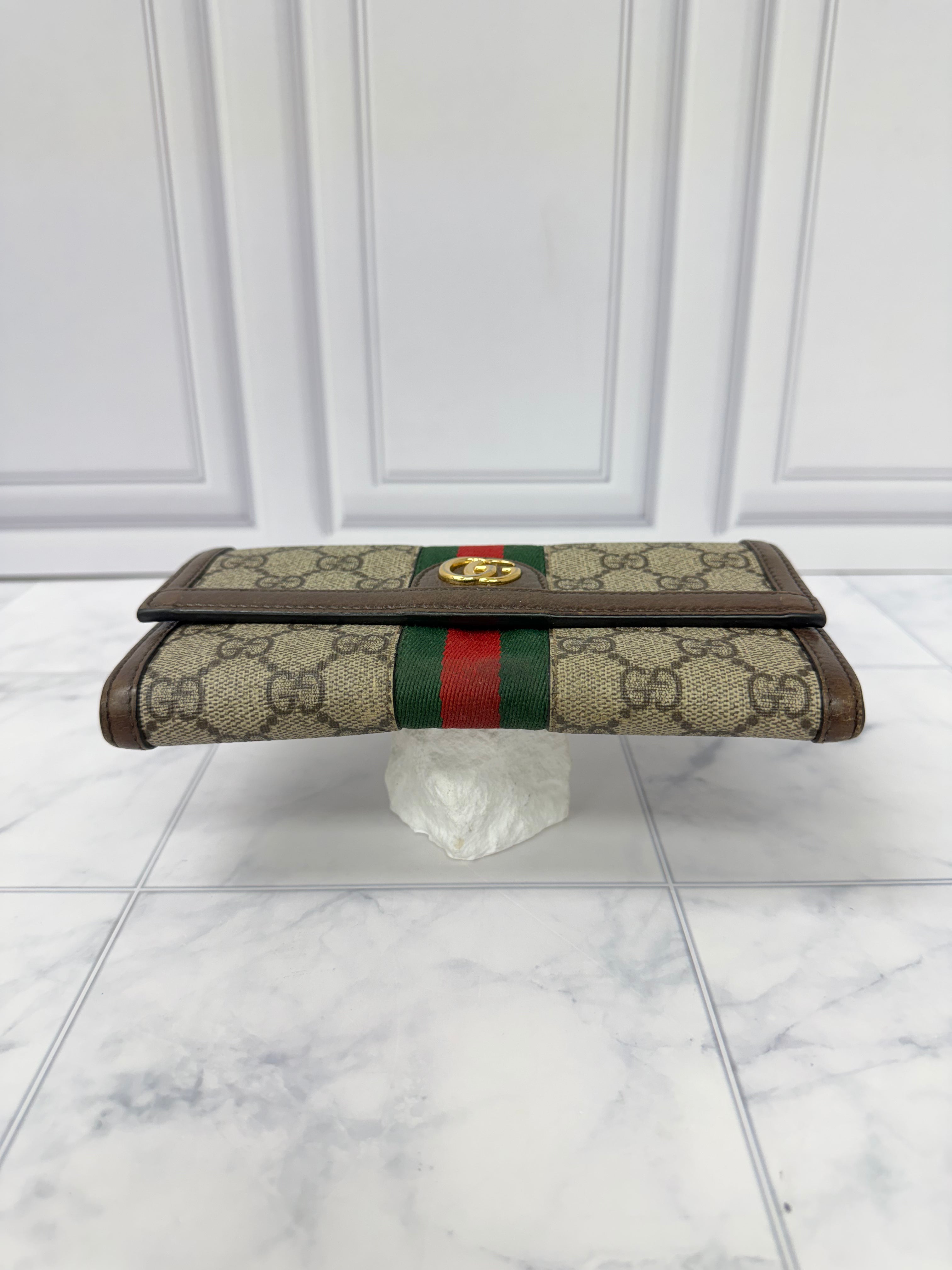 Gucci GG Supreme Ophidia Flap Wallet