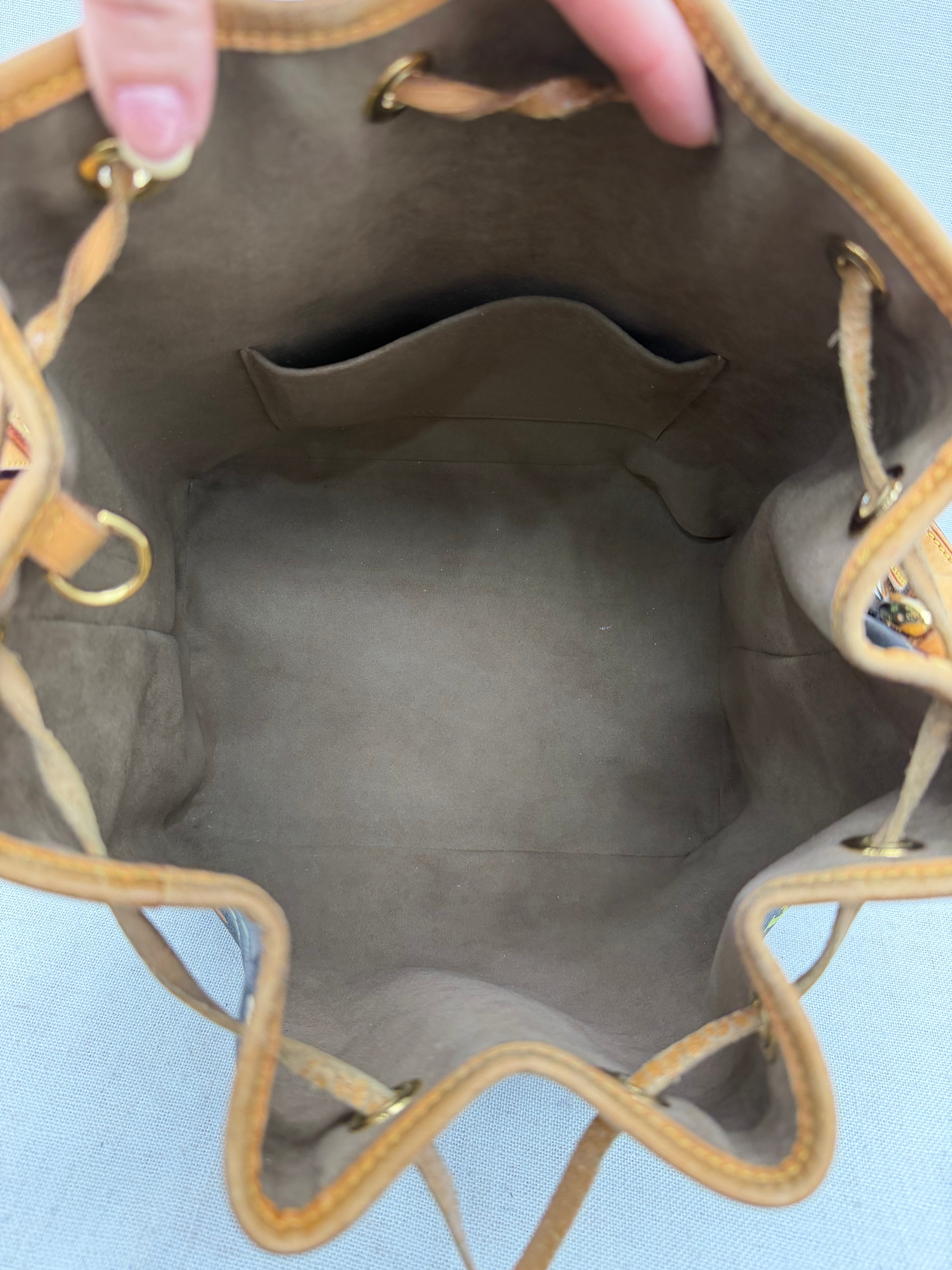 Louis Vuitton Black Multicolor Monogram Petit Noe Bucket Bag