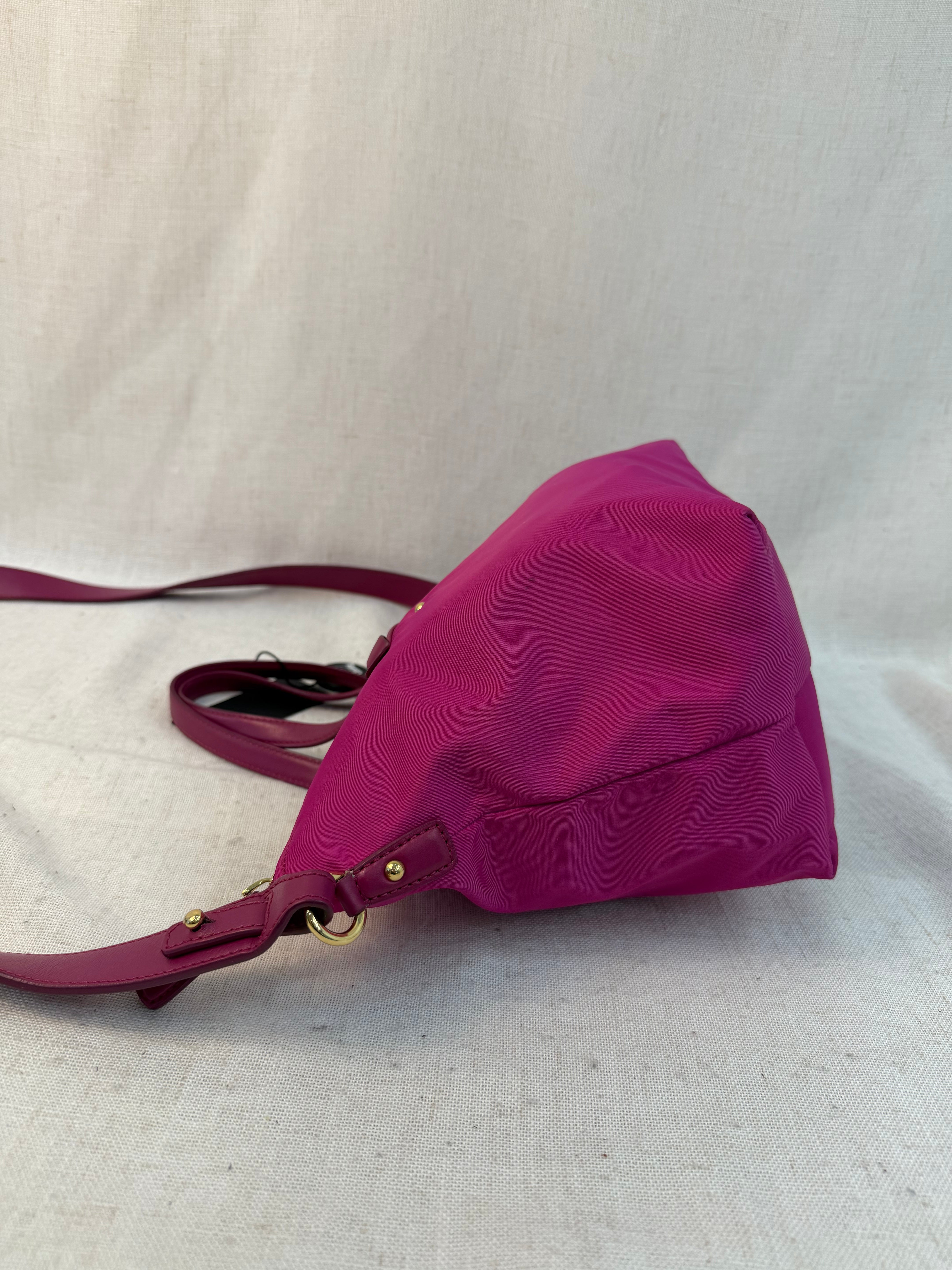 Salvatore Ferragamo Pink Nylon Two Way Tote Bag